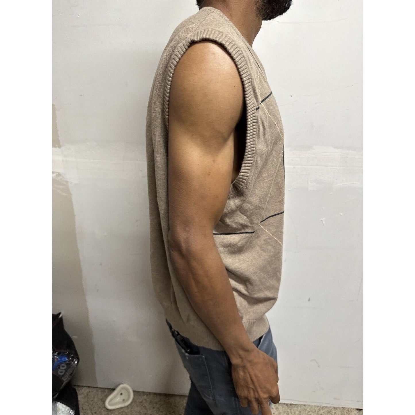 Men’s Dockers Sleeveless XL Tan Sweater