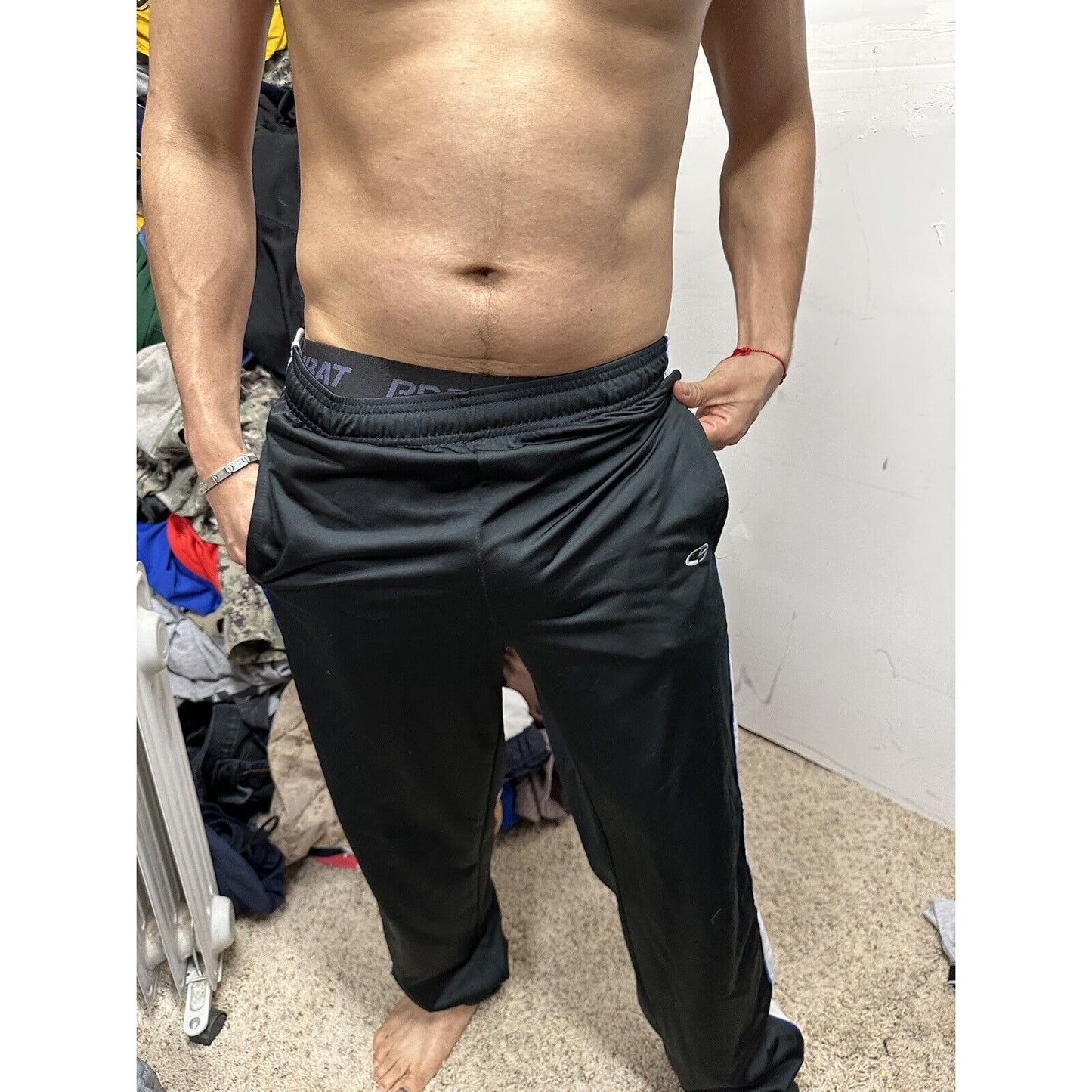 Men’s Champion Black Small Workout Pants Track Running Pants