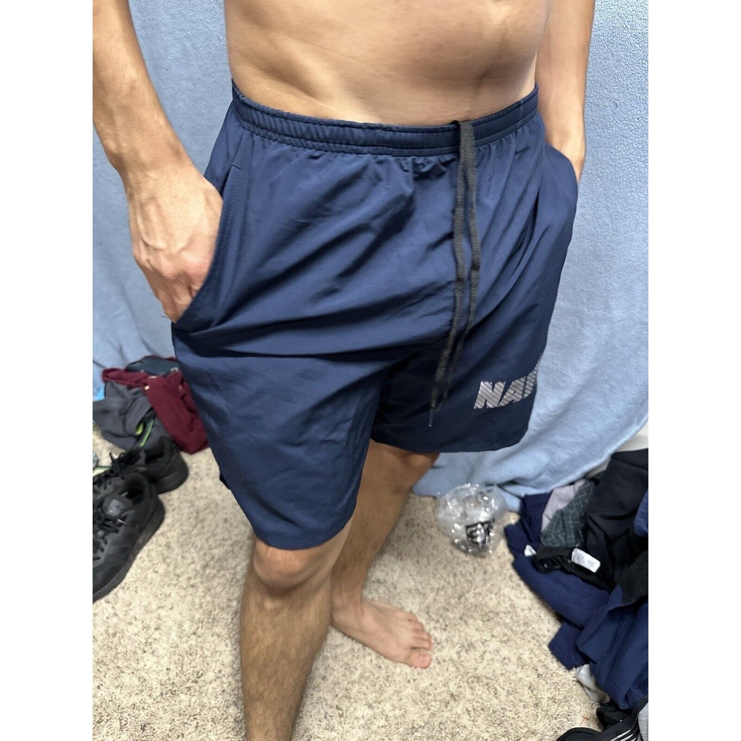 Men’s New Balance Medium Navy Uniform Pt Shorts Blue