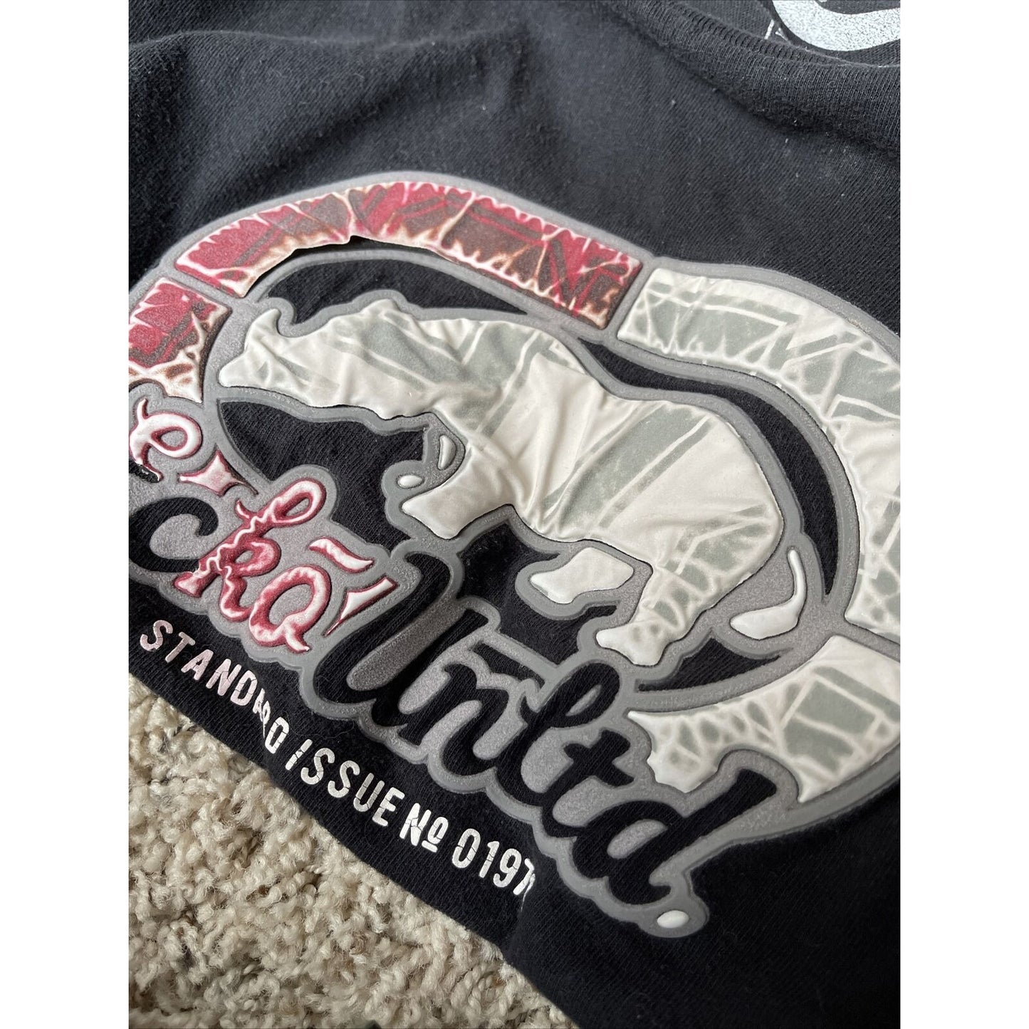 Men’s Ecko Unltd black large short sleeve T-shirt Raised Logo