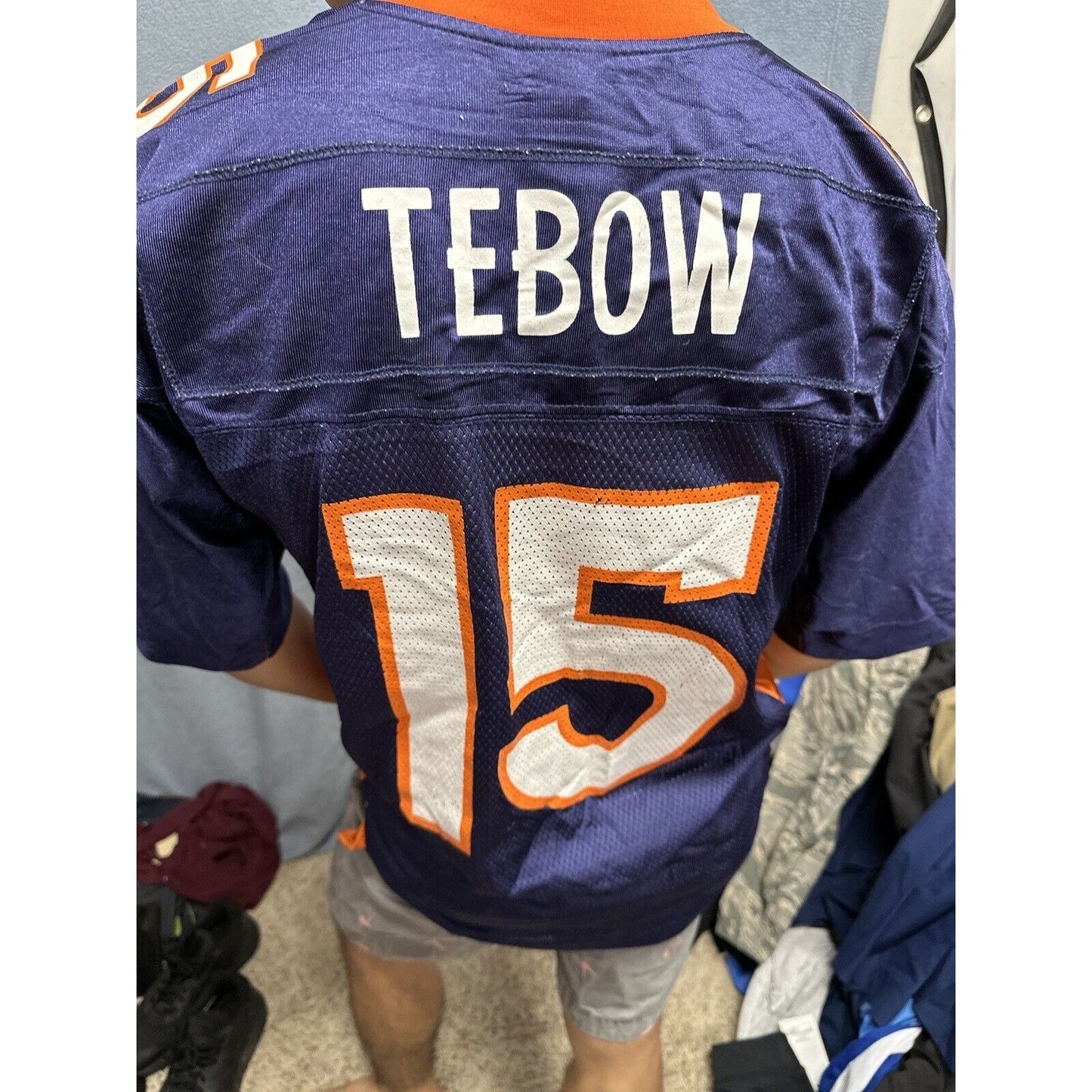 TIM TEBOW DENVER BRONCOS 15 JERSEY Equipment Reebok NFL Football Orange Medium