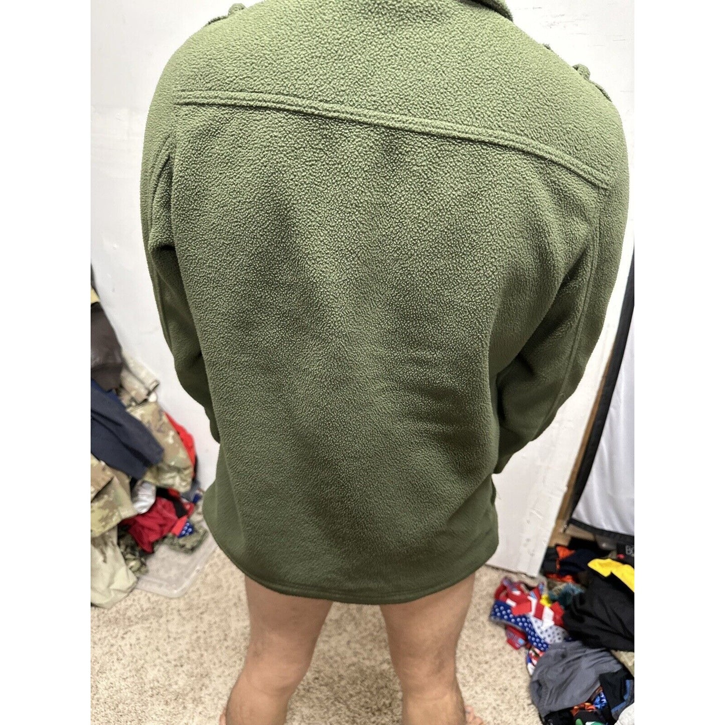 Men’s Old Navy Small Poly Olive Green Front Button Jacket