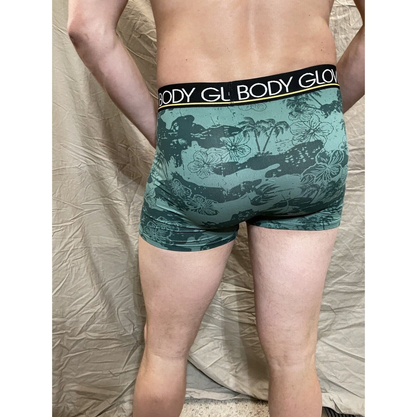 men's tropical green body glove boxer briefs Small