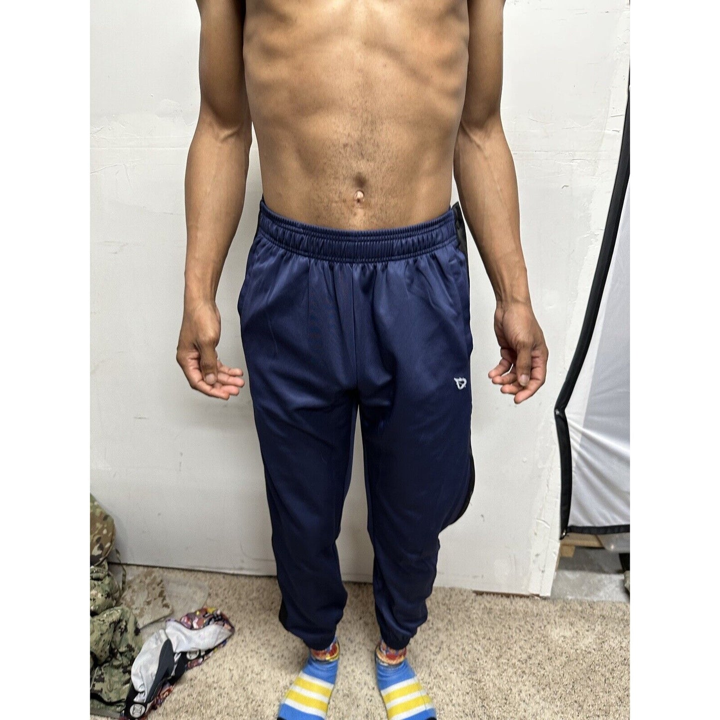baleaf mens pants Snap Sides Track/basketball small blue