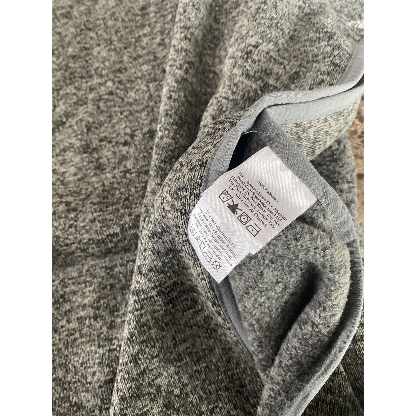 Eddie Bauer Women's Medium/Large Gray Polyester Radiator Fleece Poncho