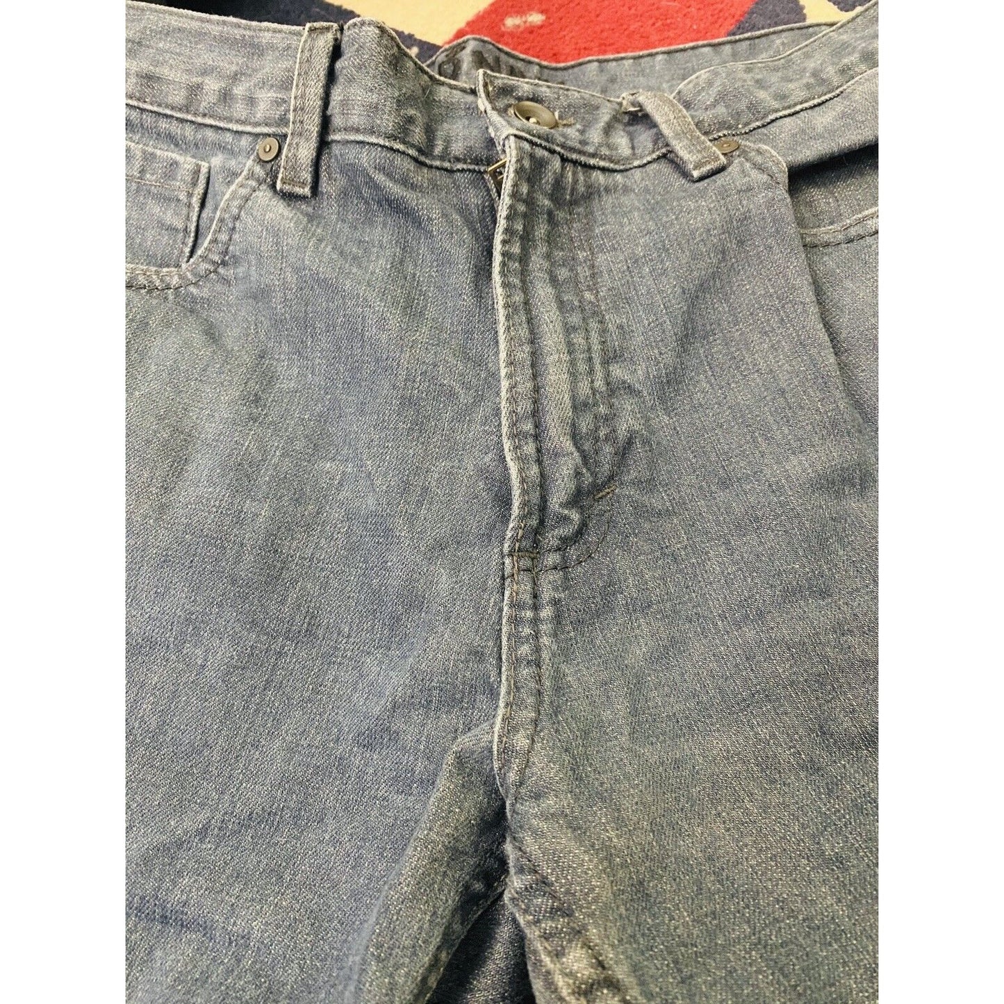 Men's Old Navy Dark Blue Faded Wash Straight Jeans Size 34x34