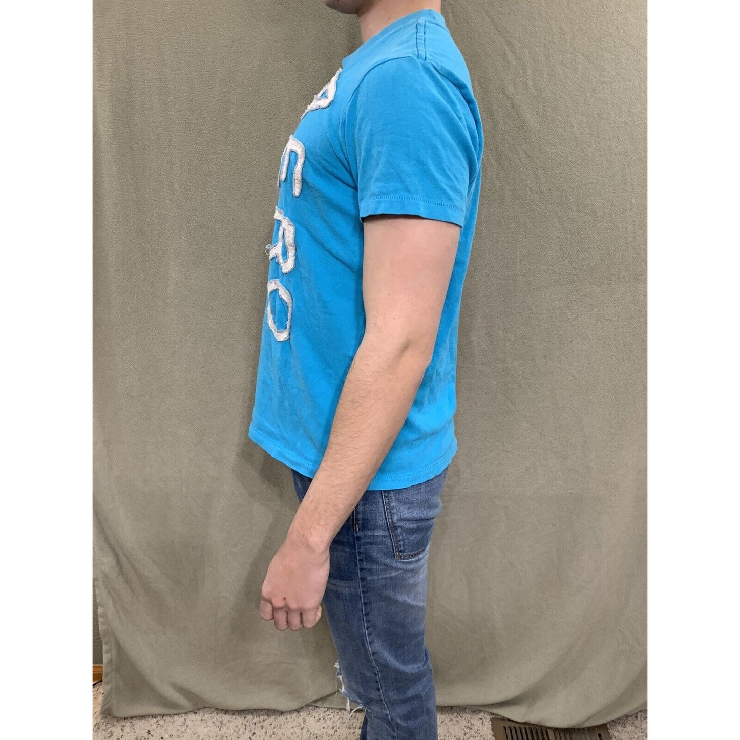 Aeropostale Aero New York T-Shirt Size Medium Teal Blue