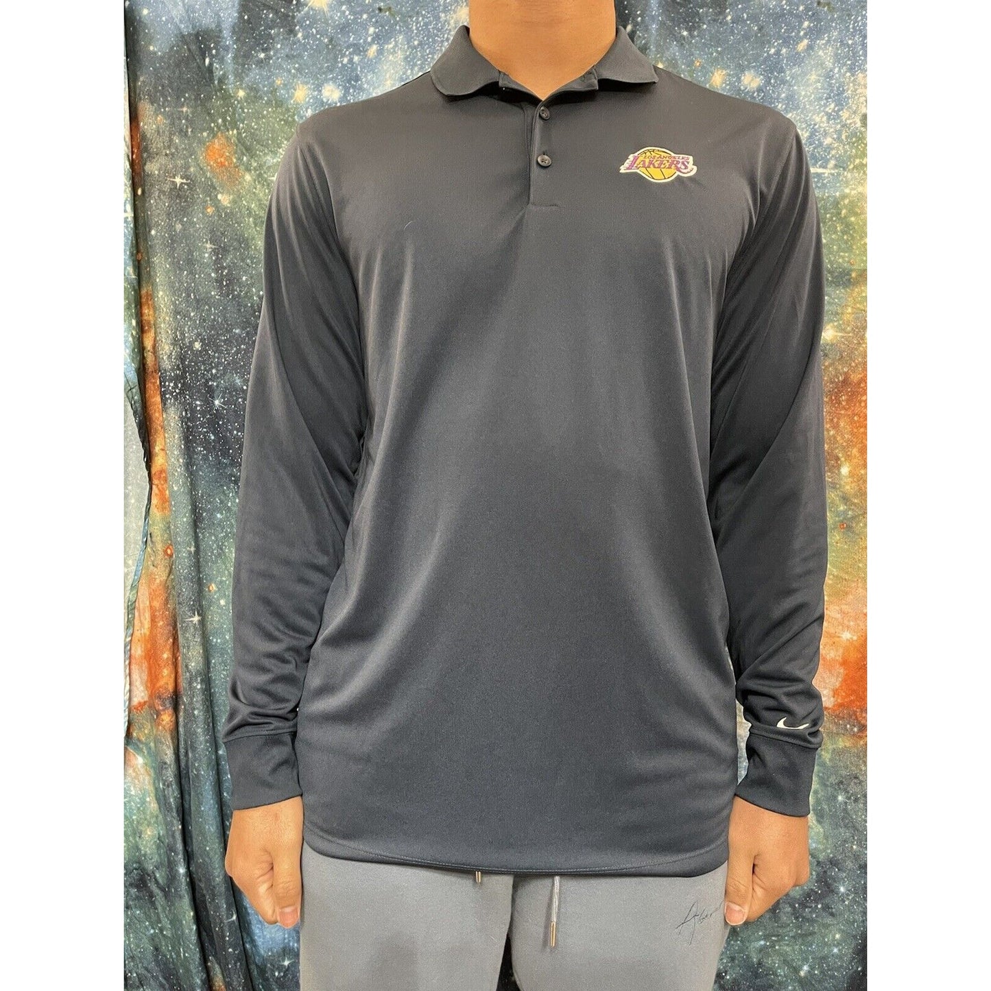 Men’s Dark Blue Los Angeles Lakers Nike Golf Polo Shirt Dri fit