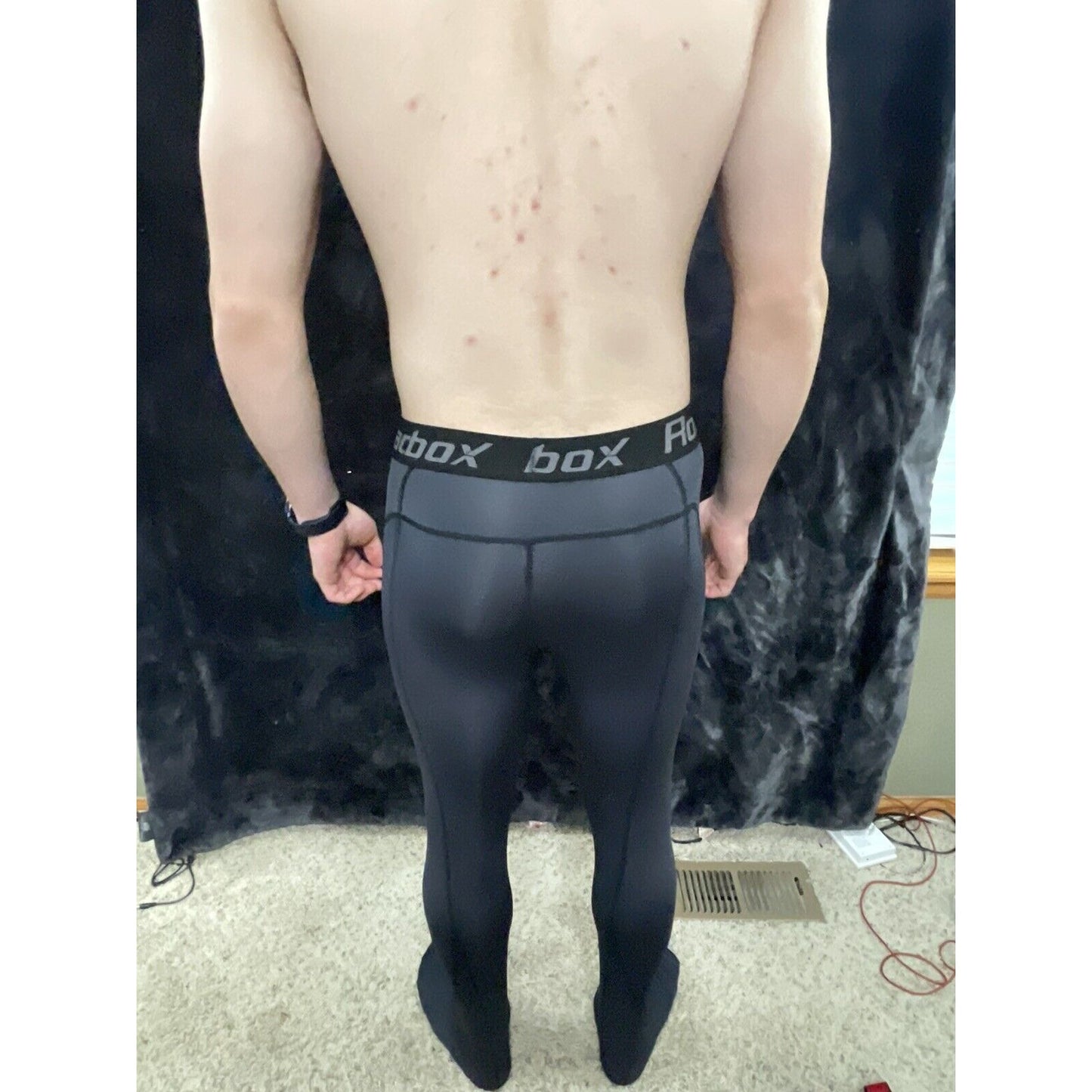 Men’s Roacbox Black Medium Base Layer Leggings Pants