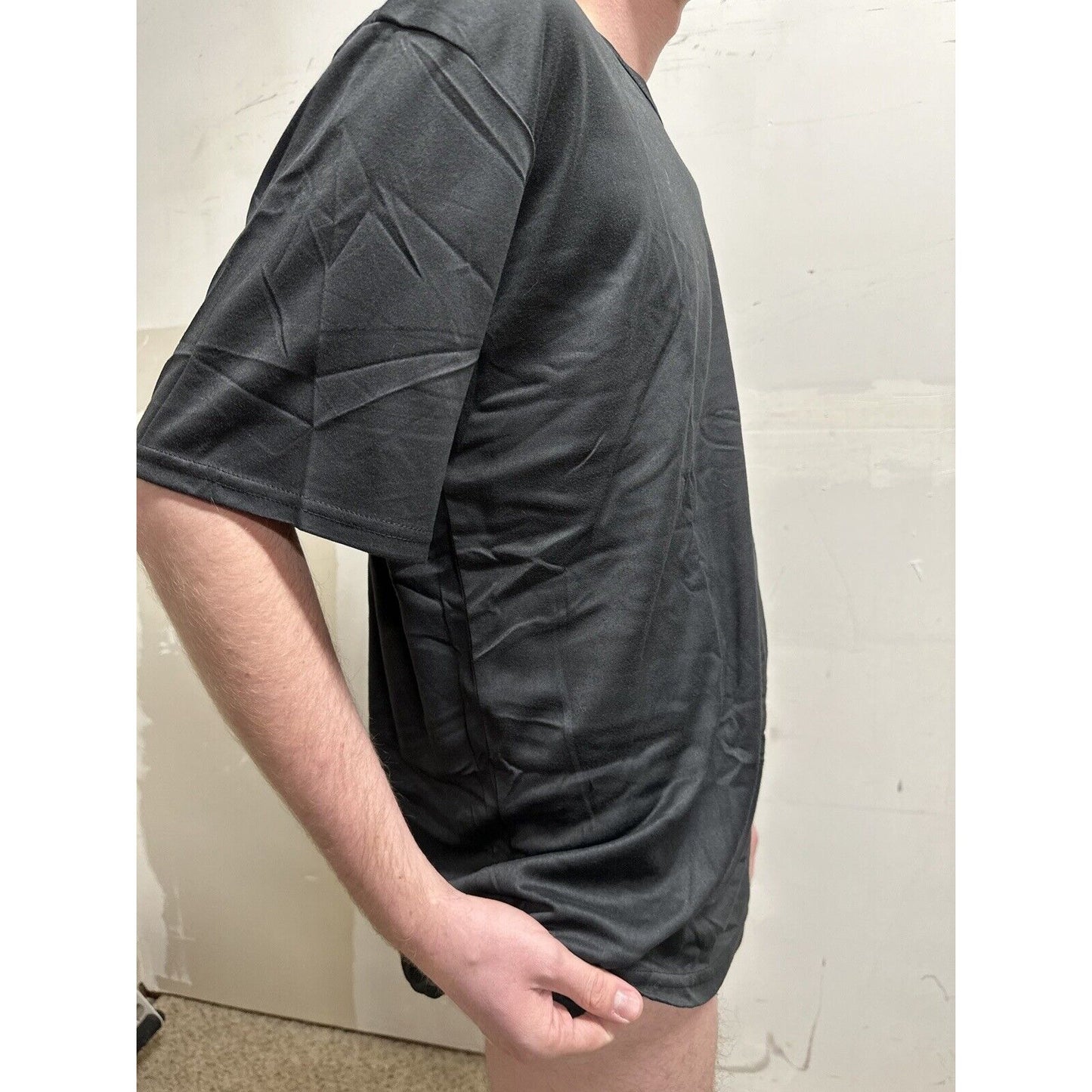 men’s black TKO large 100% poly