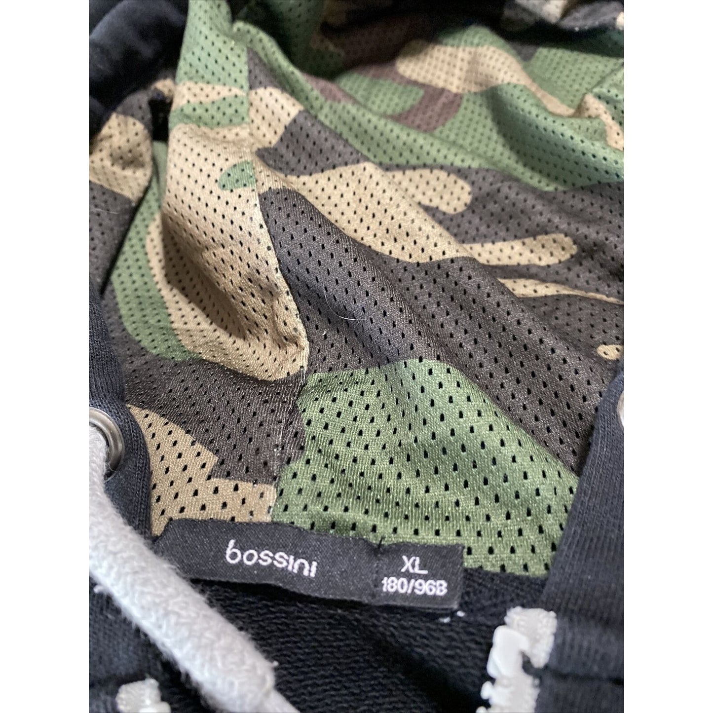 Bossini Urban Utility Team Performance 09 Mens XL Black Cotton Sweatshirt Hoodie