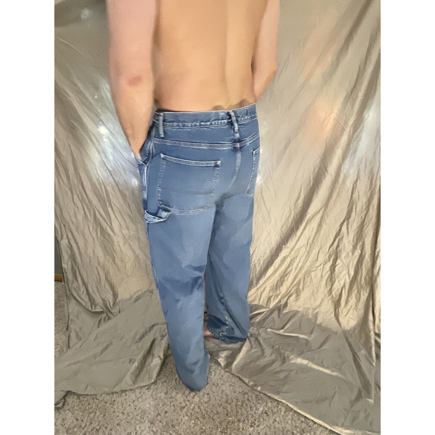 Vintage GAP Denim Carpenter Jeans Mens 38X32 Medium Wash Utility