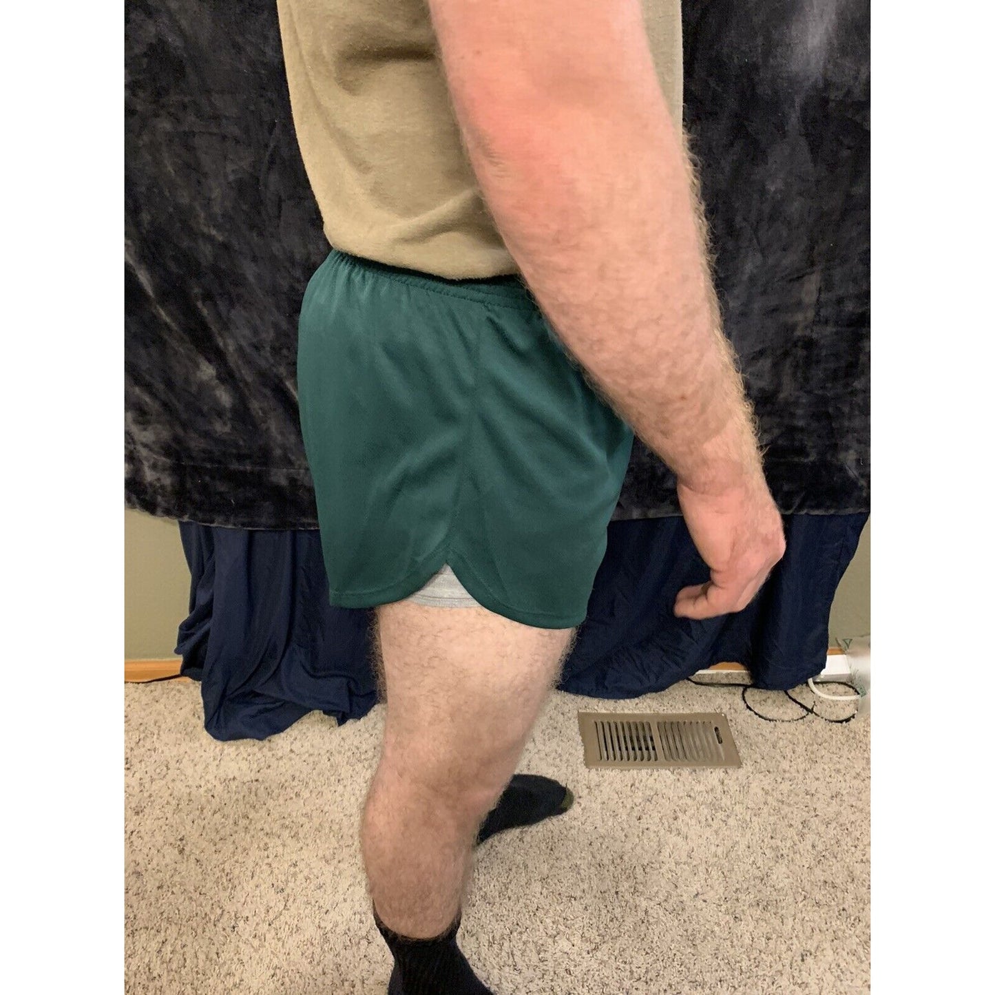 Dark Green Nylon Mini Mesh Shorts by Soffe - Men's Medium