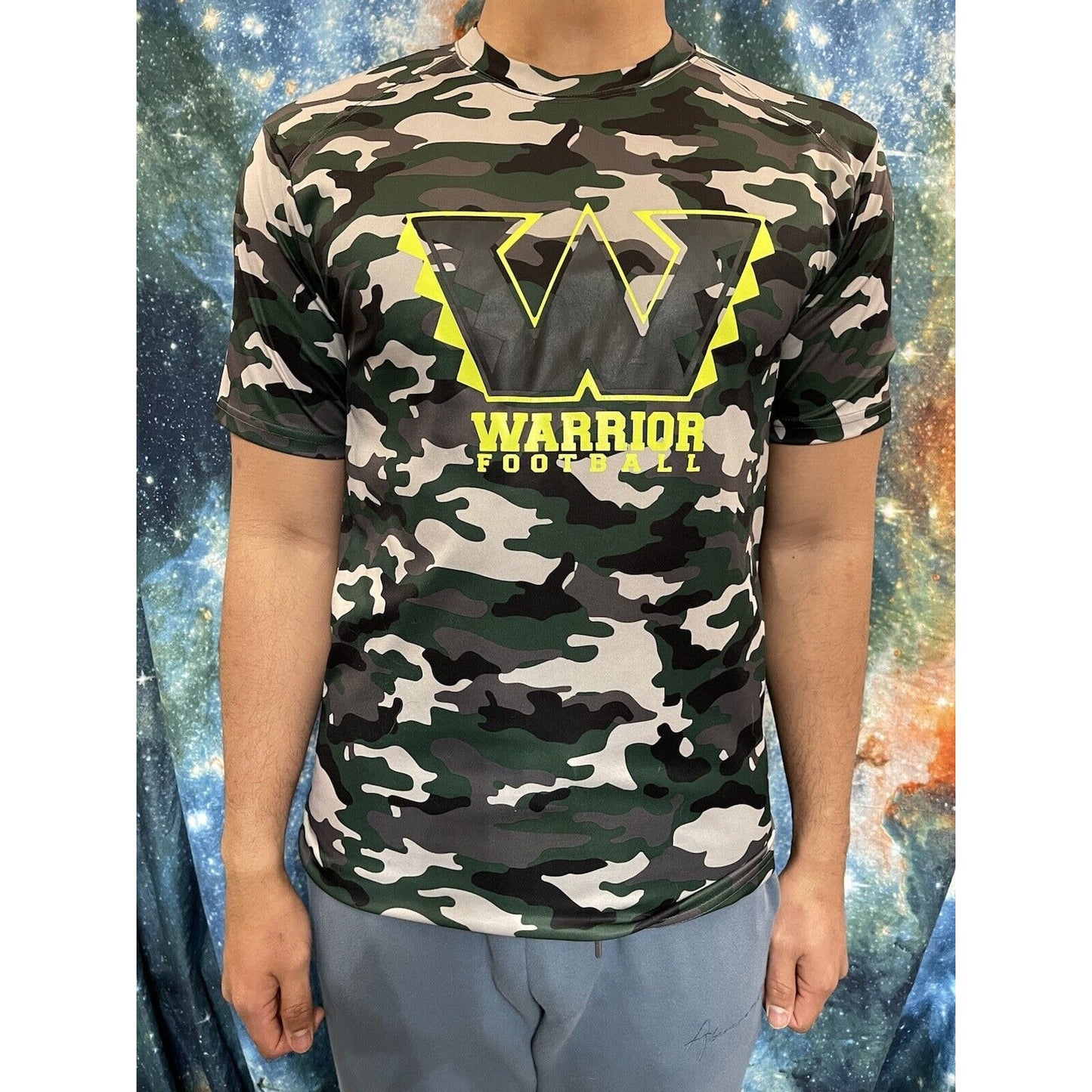 Men’s Colorado Springs Warrior Football Camo Shortsleeve tshirt medium
