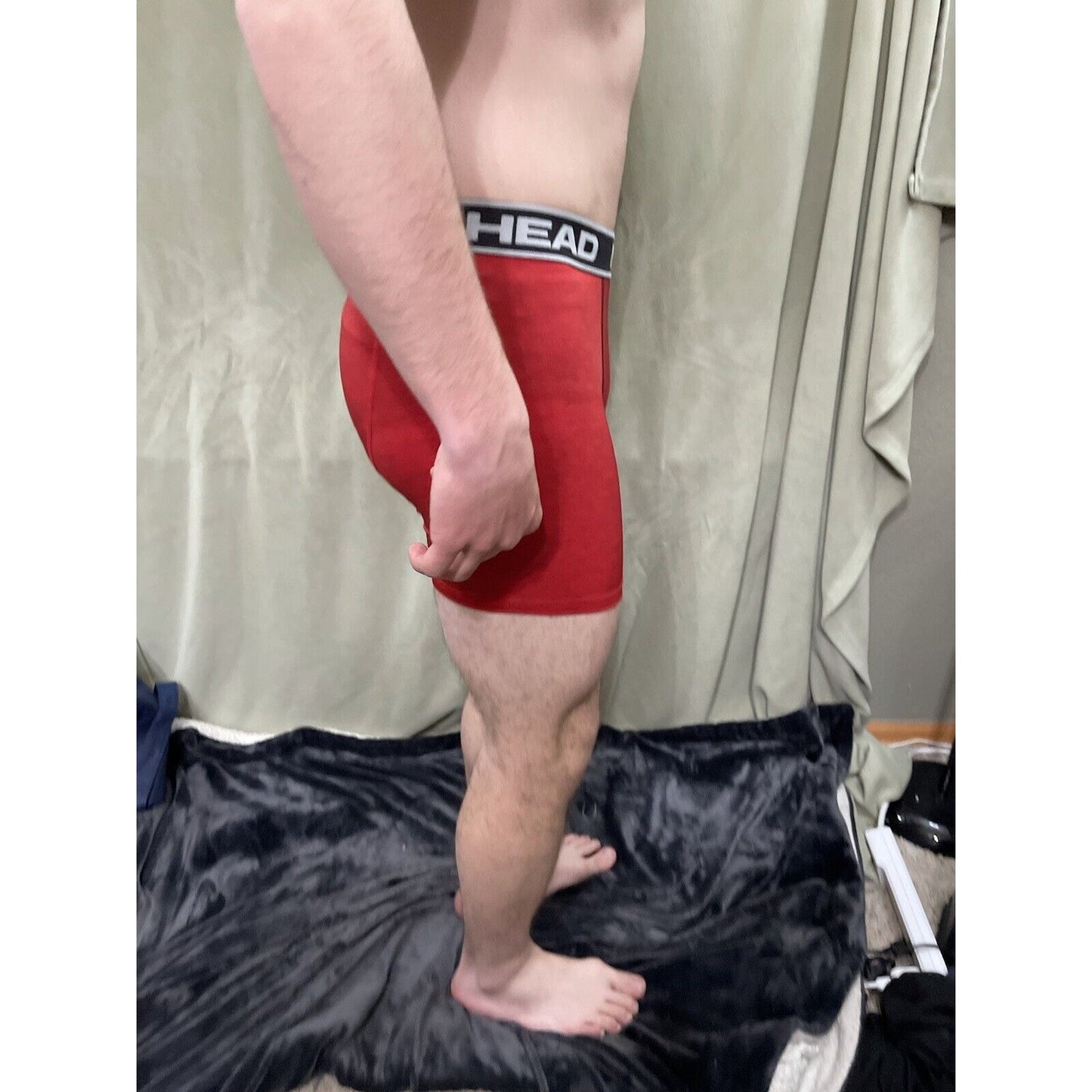 Head Brand Compression Shorts Medium Red With Black Pattern 1 Pair New
