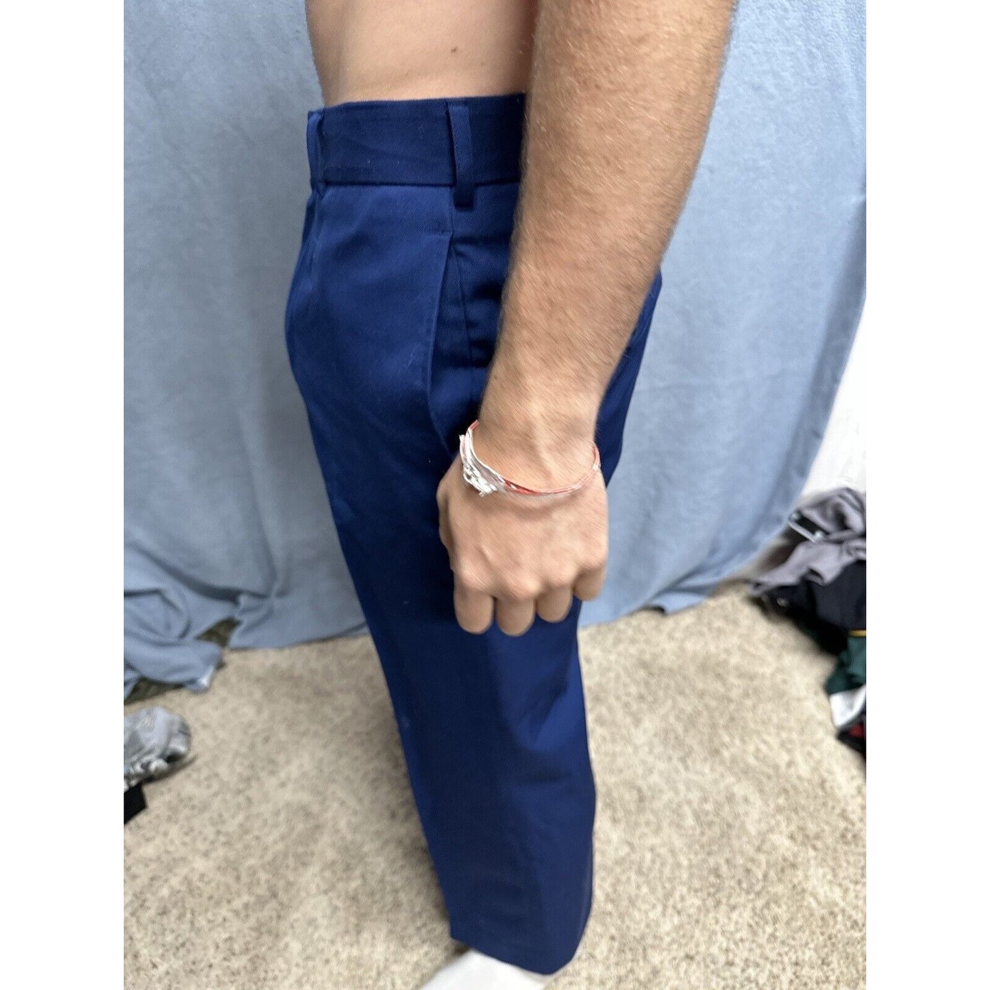 Men’s Usmc Trousers Uniform Pants Marines 33S Poly Wool Blue
