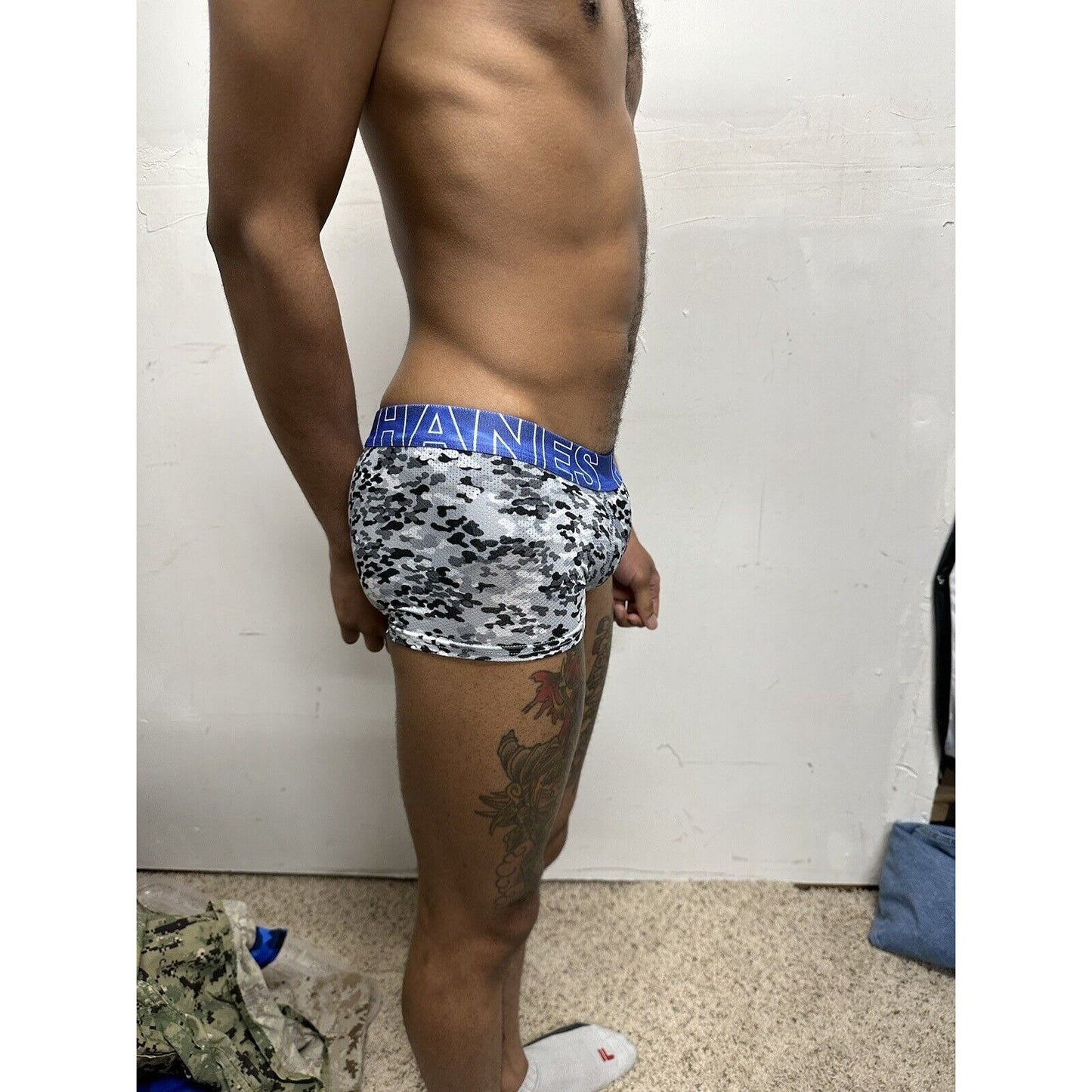 Boy’s small Hanes gray Camo boxer briefs