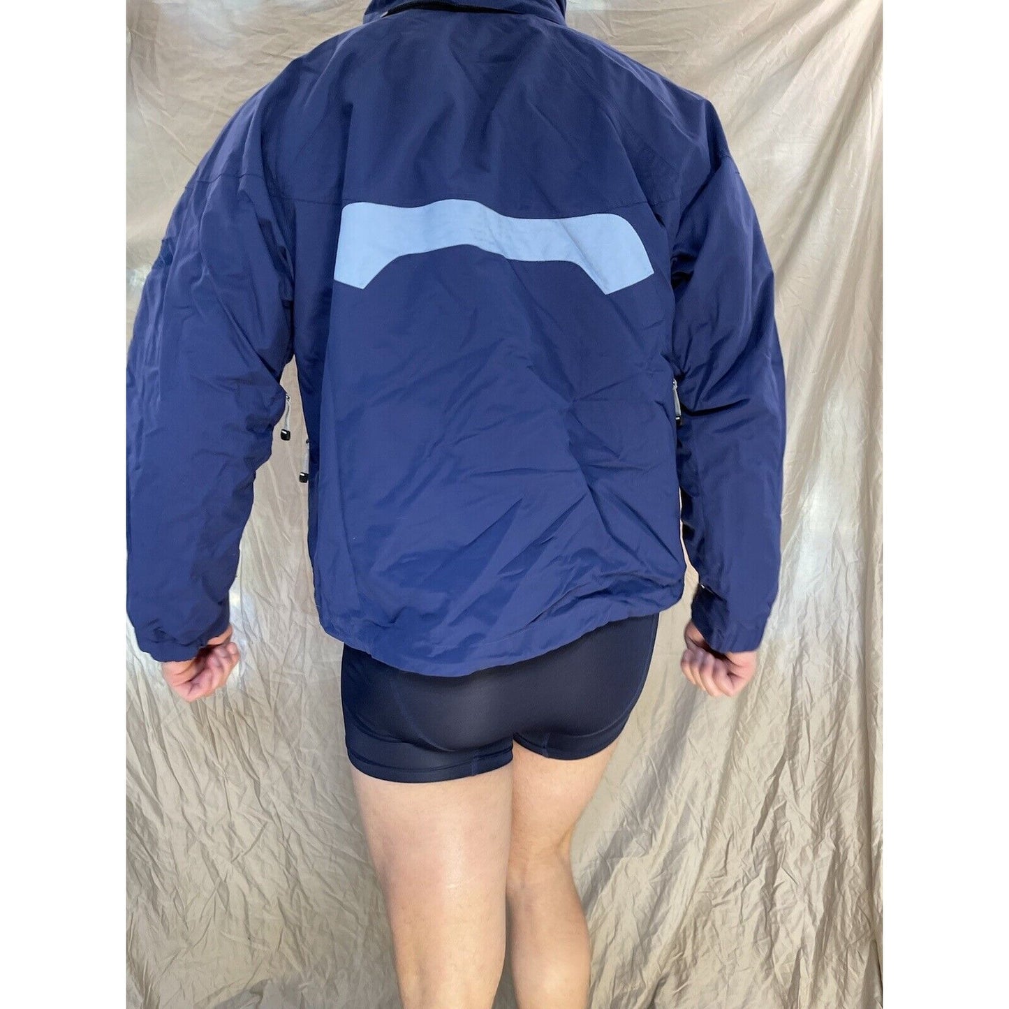 men's bonfire snowboardinf blue snow jacket silver series vaporlite XL