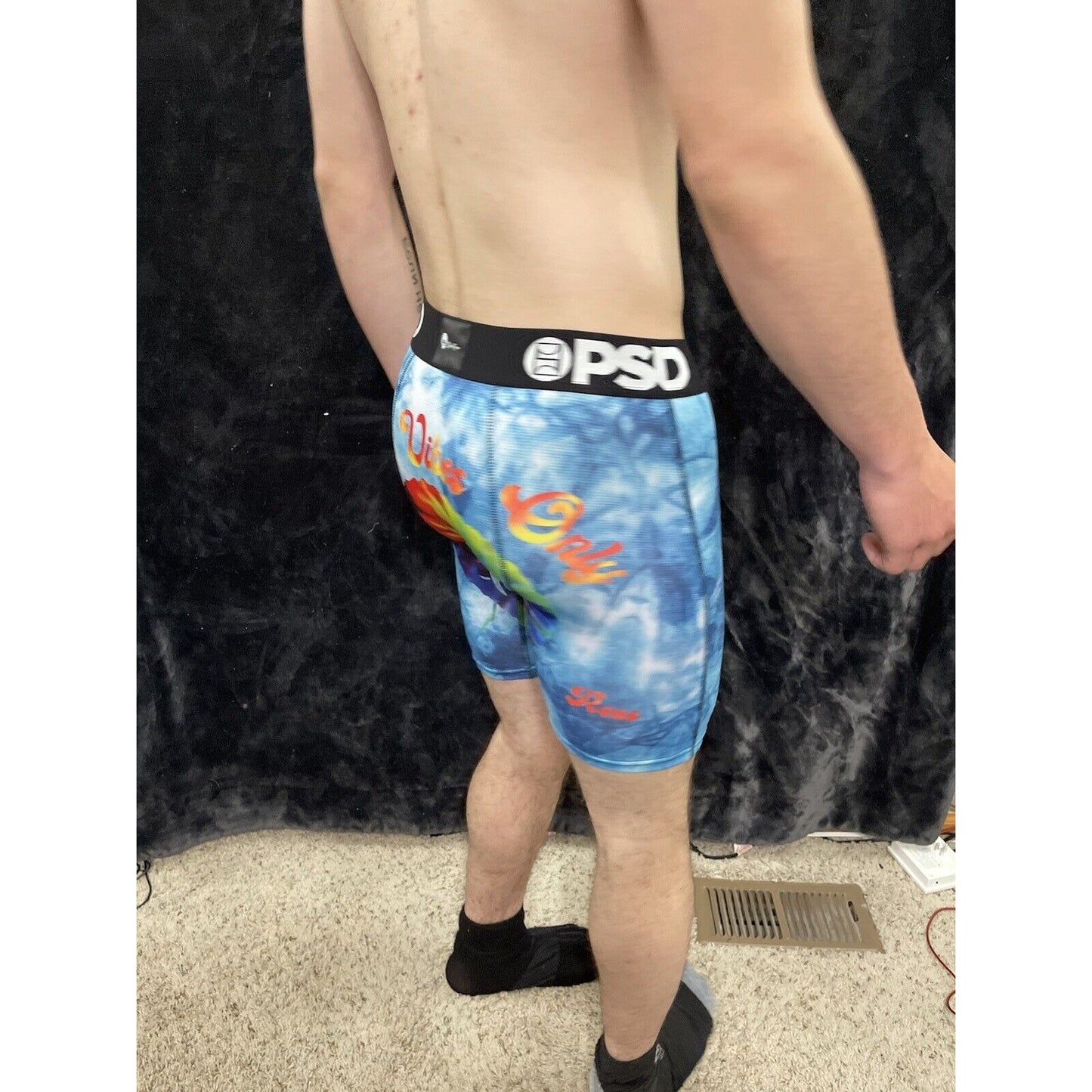 Men’s PSD Medium Good Vibes Only Boxer Briefs Multicolor Bob Ross