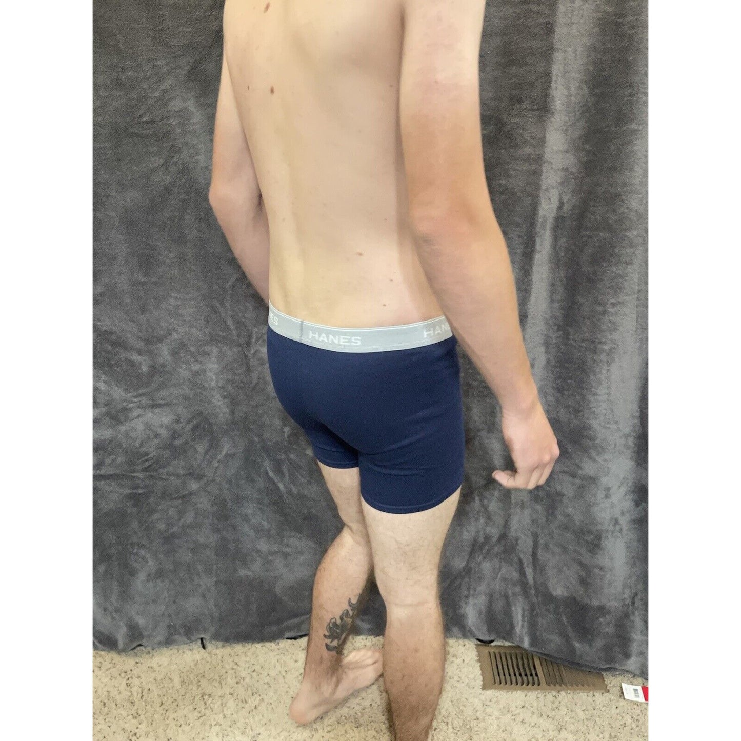 boy's Hanes youth XL Dark Blue boxer brief