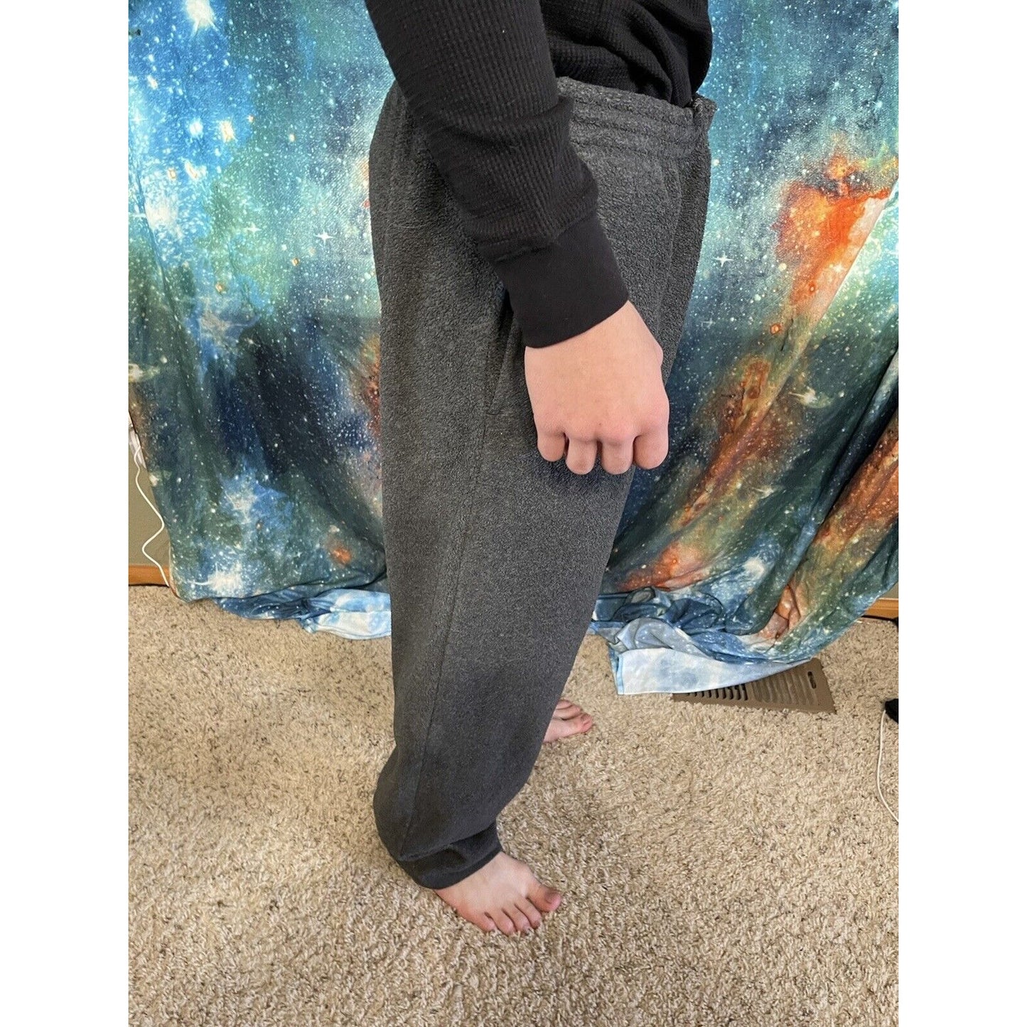Men’s Fila Large Gray Sweat Pants With Pockets