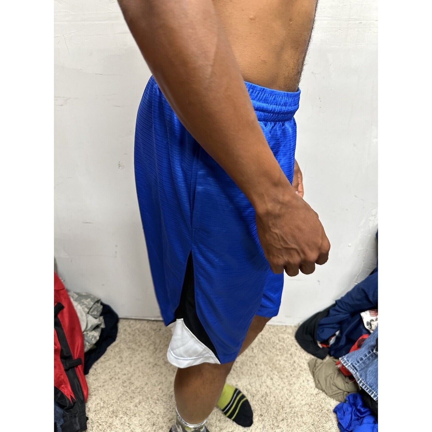 Men’s Blue Nike Basketball Medium Shorts With Pockets