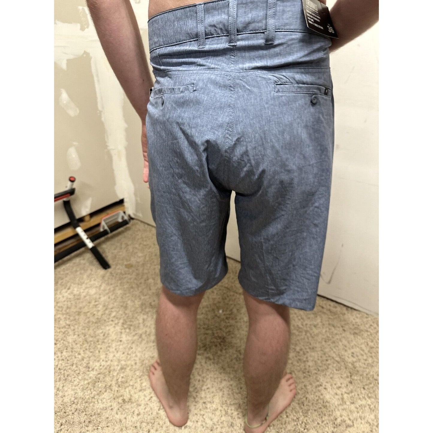 men’s trunks multi-functional size 36 gray blue shorts