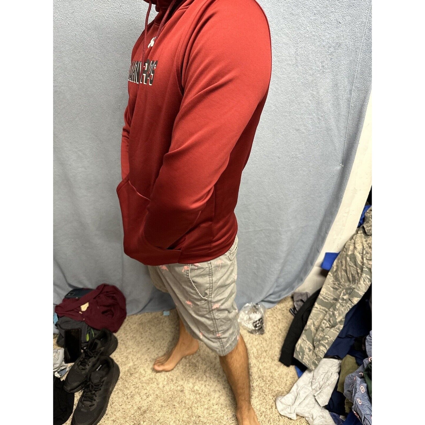 Men’s Maroon Pullover Hoodie Marine Corps Small Under Armour