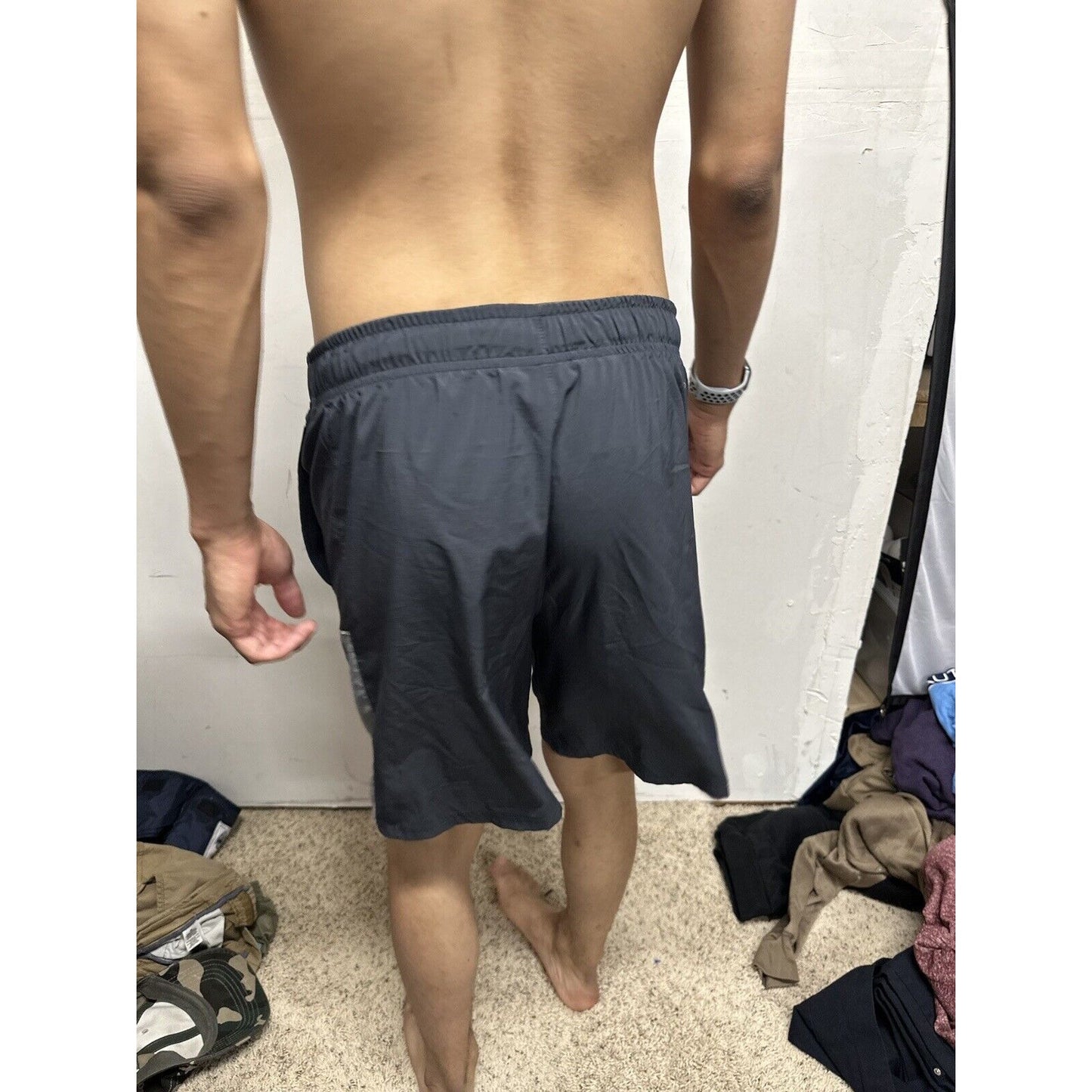 Men’s Gray Russell Small Athletic Shorts With Pockets