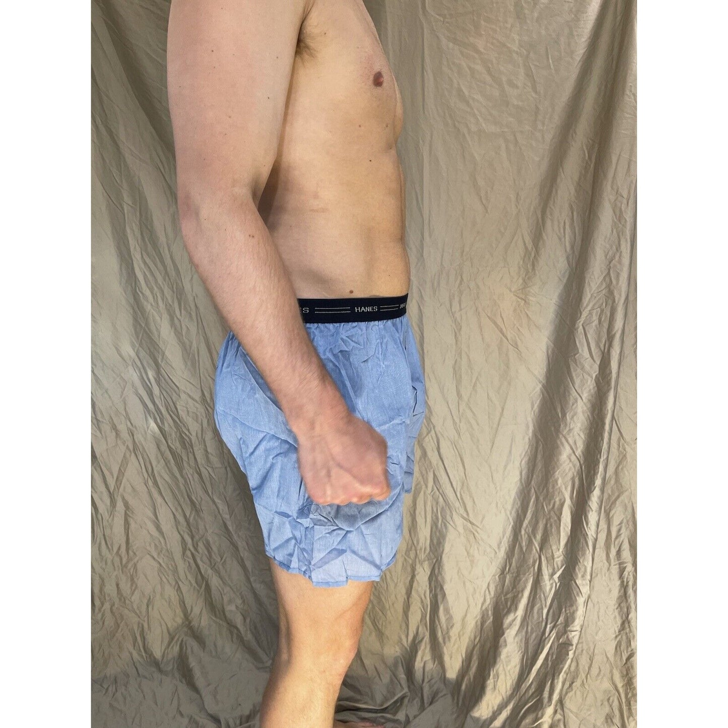 men's large hanes confort flex blue boxer shorts