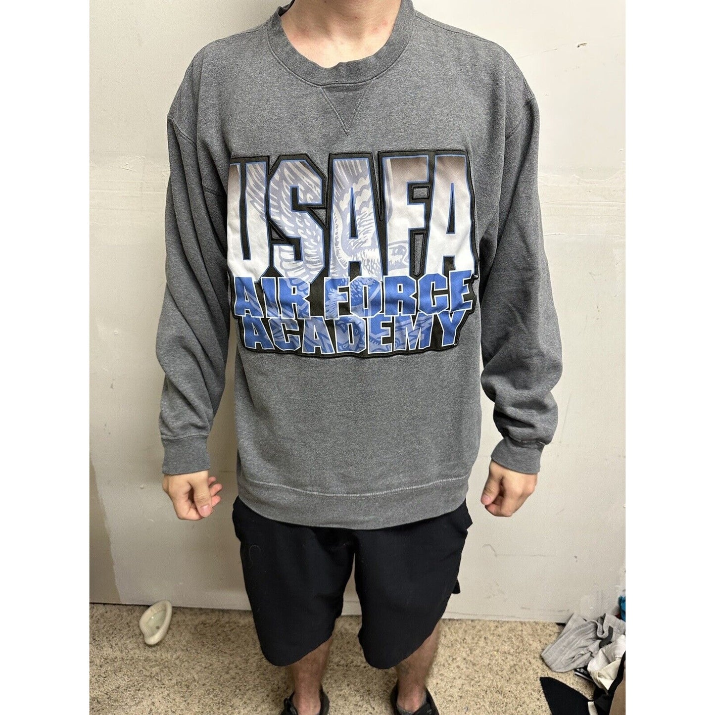 Men’s Gear For Sports Big Cotton Gray Large USAFA Air Force Academy Sweatshirt