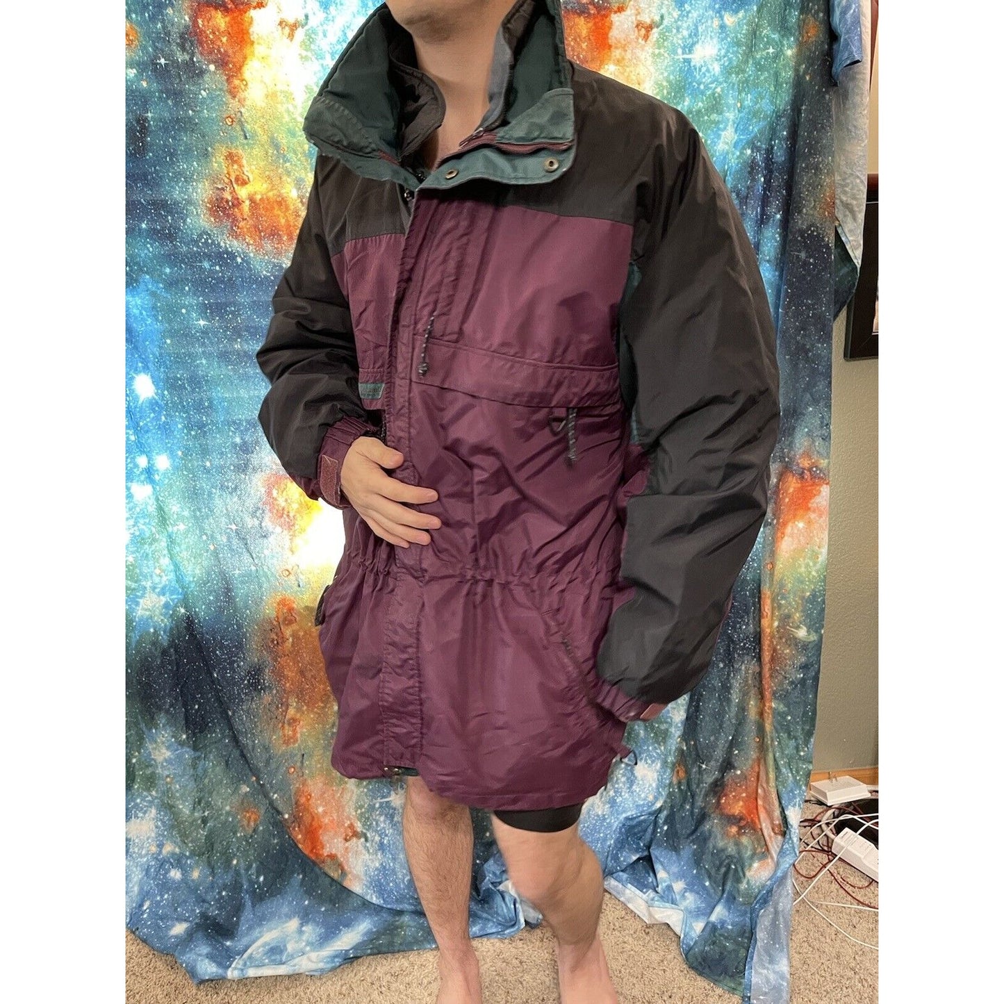 Columbia Sportswear purple and green thick snow jacket