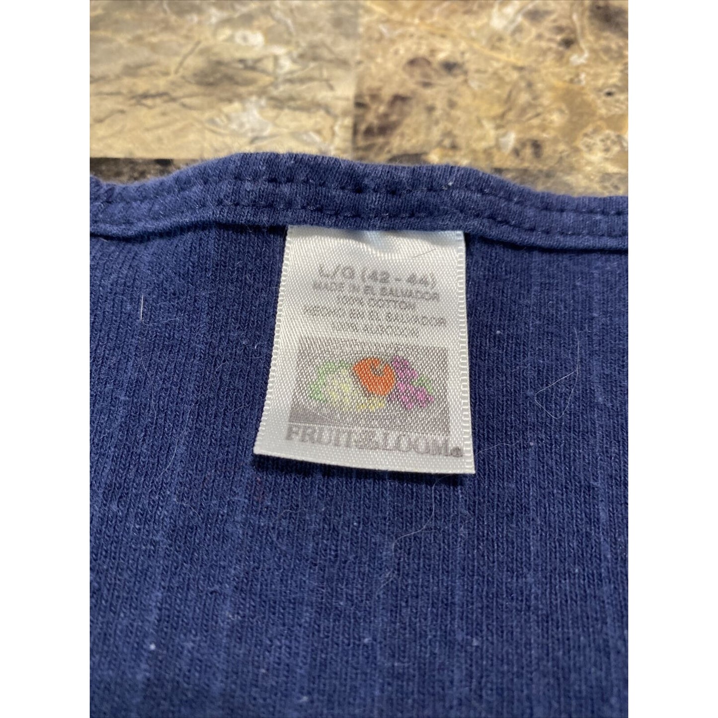 Fruit Of The Loom Men’s Large (42-44) Navy Blue Cotton Muscle Tank Top