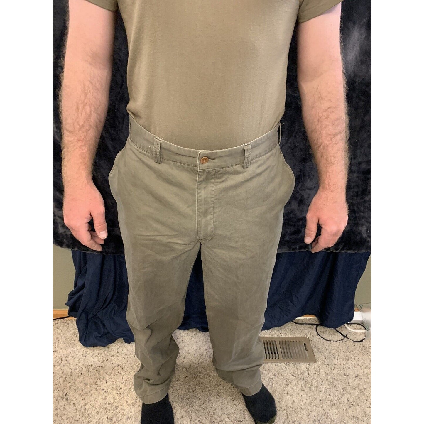 Perry Ellis Cottons Camel Brown Dress Pants 36x34