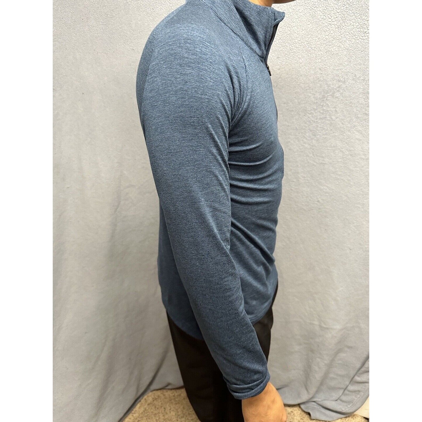Men’s Blue Medium Weekend Sport Marine Layer 1/4 Zip Pullover Sweater
