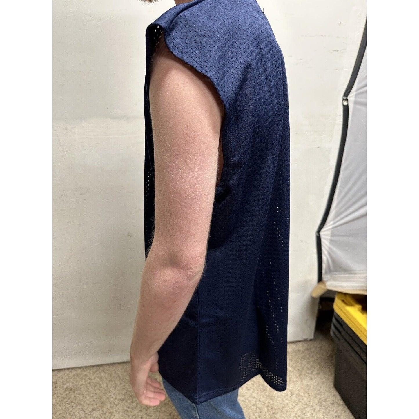men’s team jersey dark blue team basics large button up
