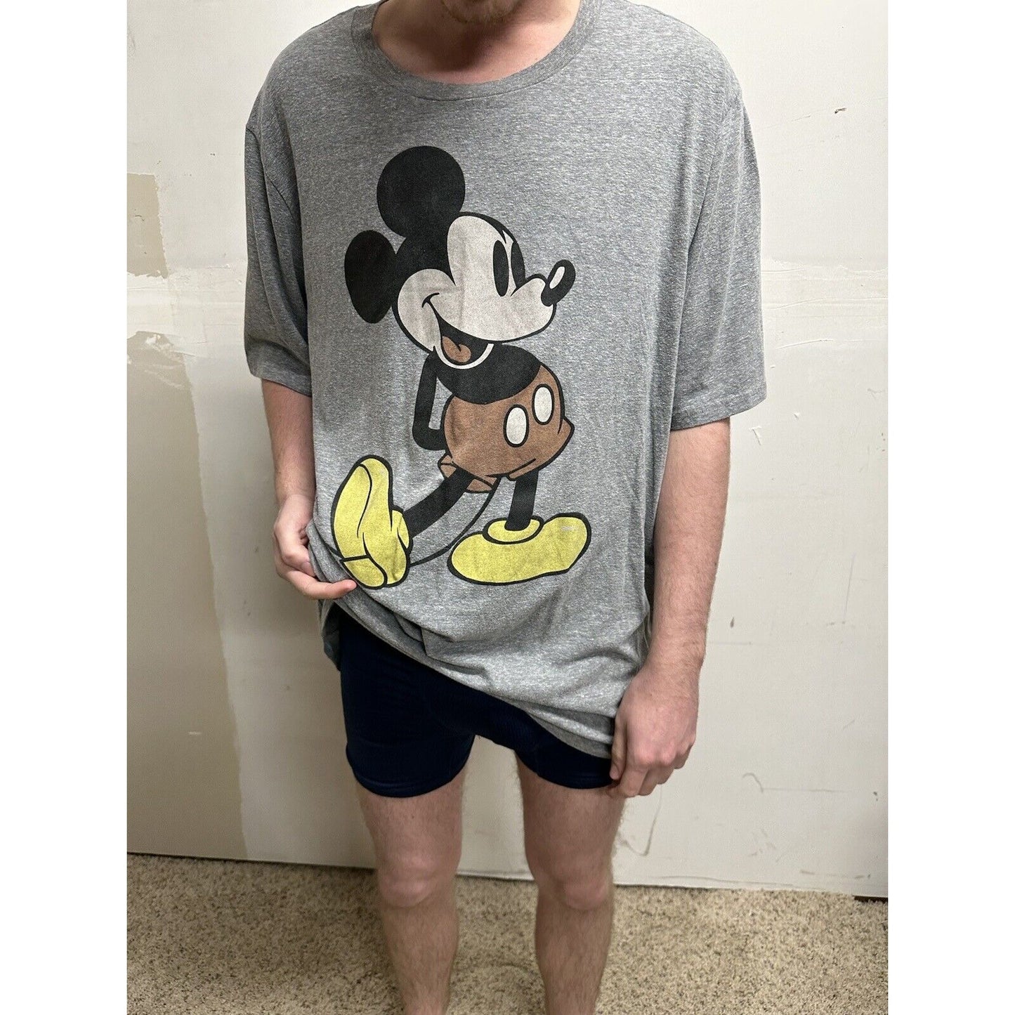 men’s 3XL disney gray short sleeve tshirt mickey mouse