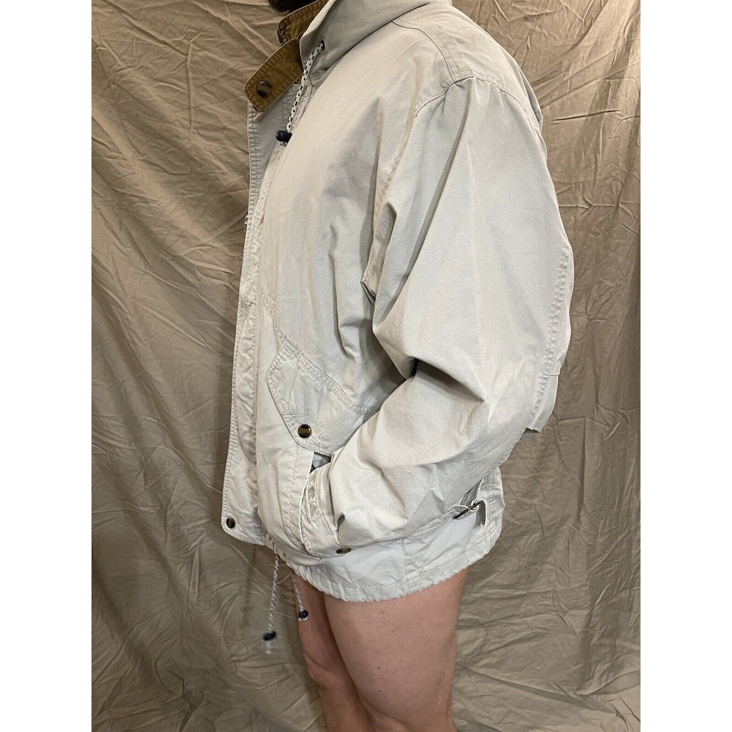 Men's Swingster Large light gray full zip jacket