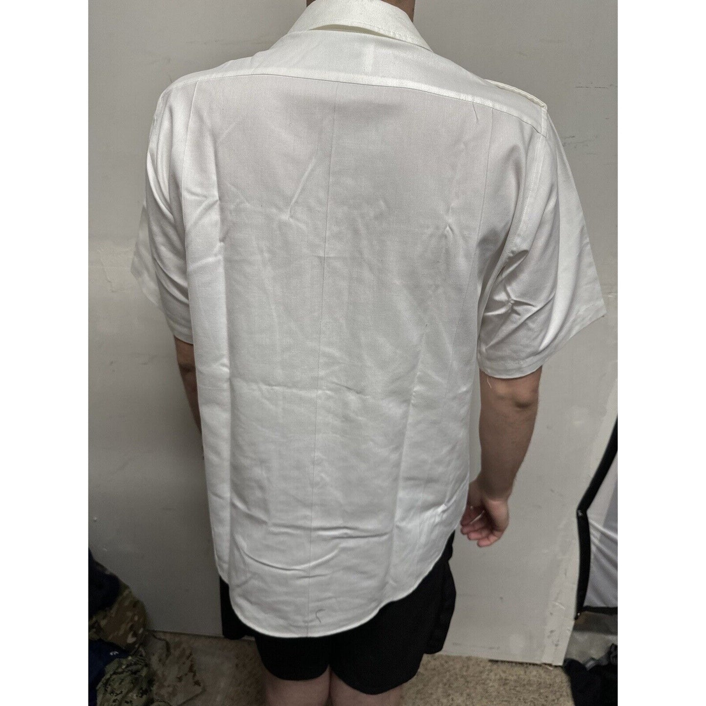 Army Men’s 16c Short Sleeve Button Up White Uniform Shirt