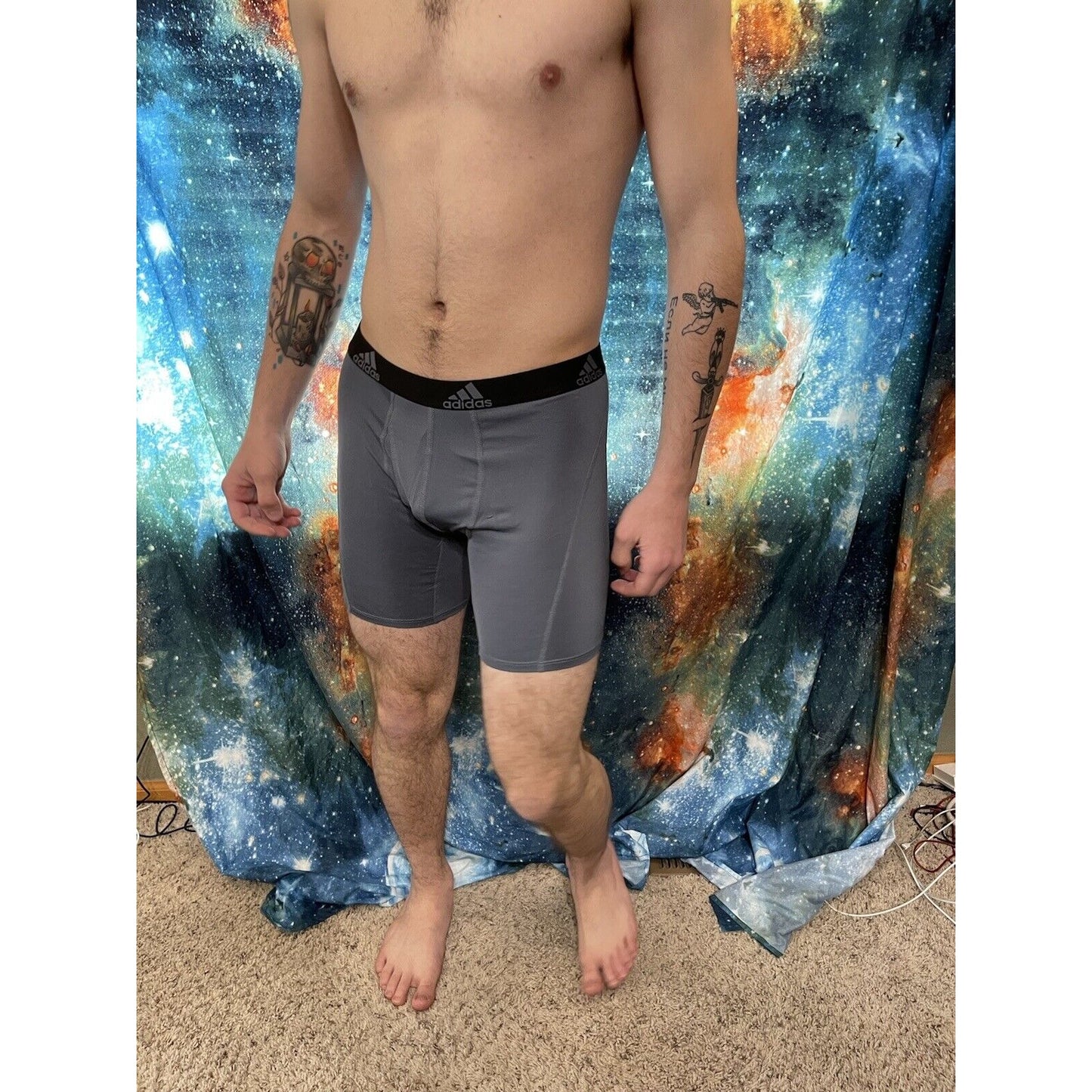 men's adidas gray medium compression shorts New And Unworn