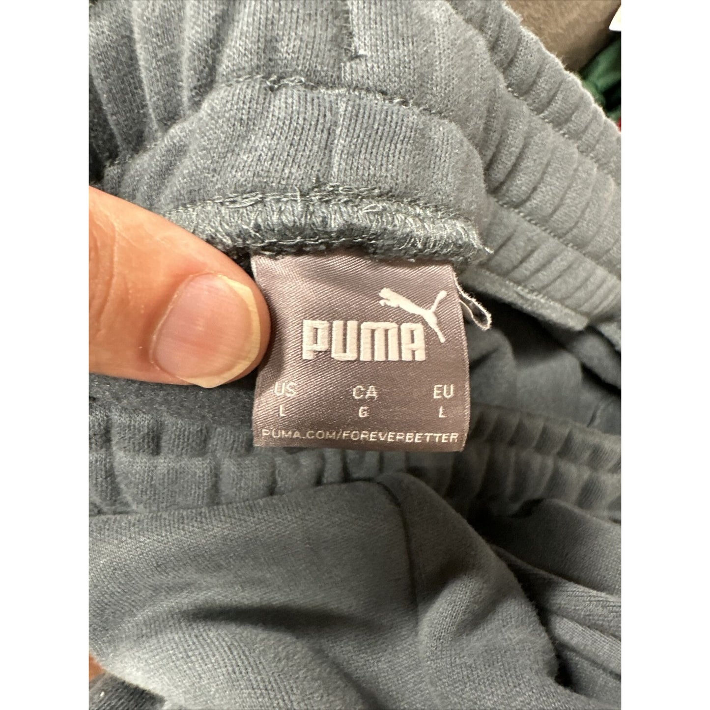Men’s Large Gray Puma Sweatpants With Pockets