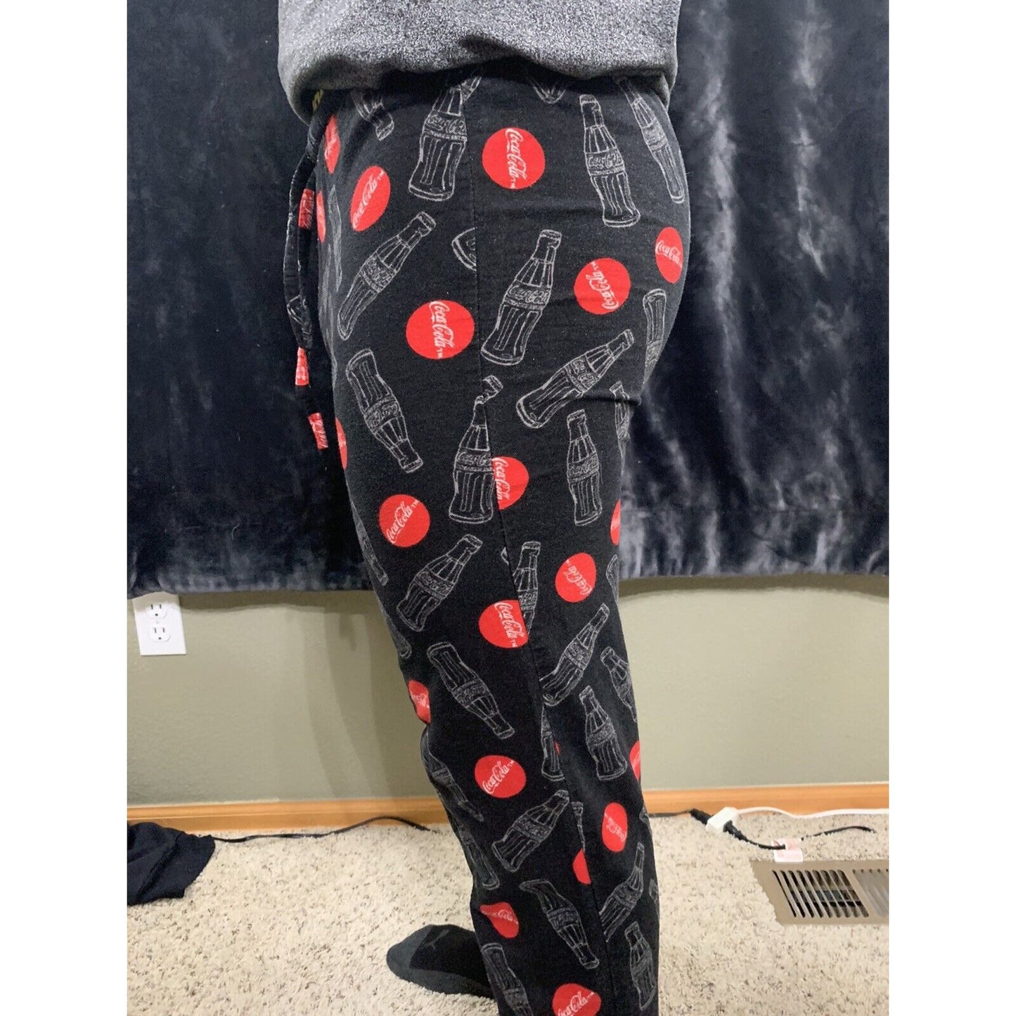 Mens coca cola pajama pants Flannel