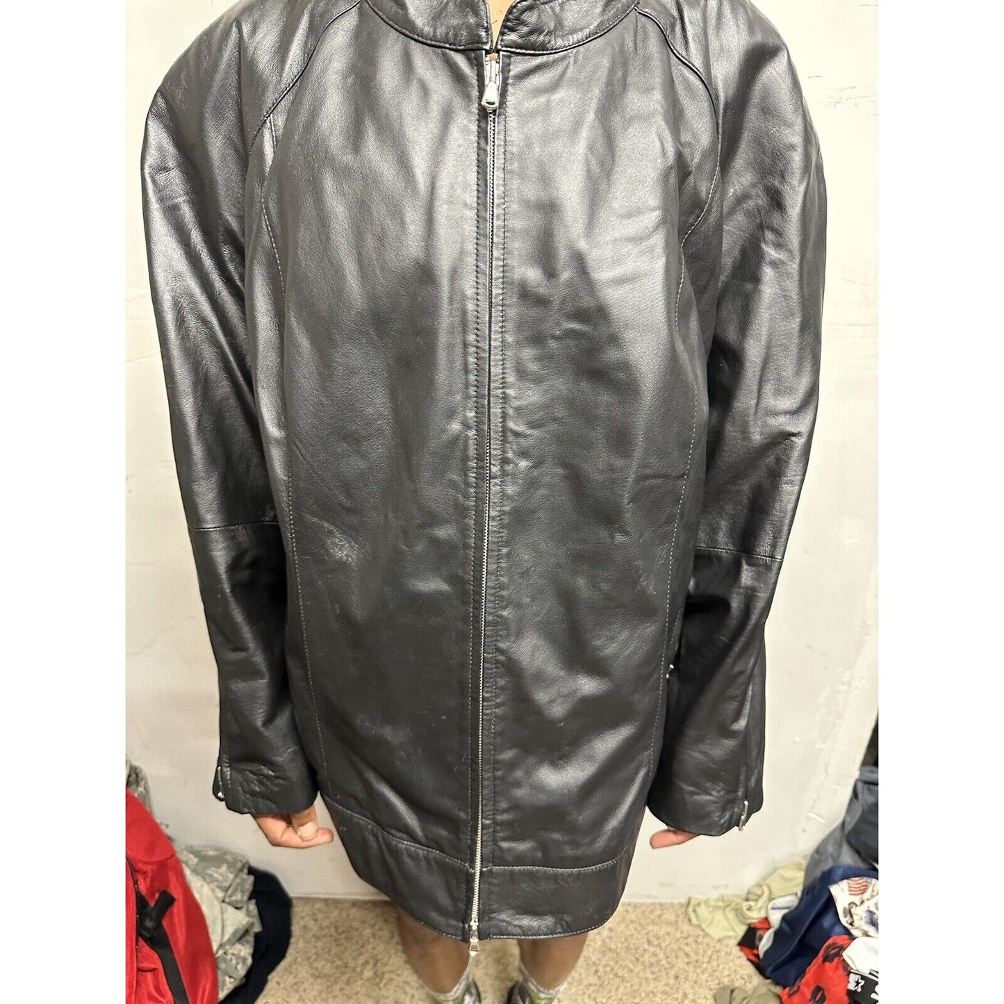 Black JL Studio Jessica London 34w Leather Jacket Black