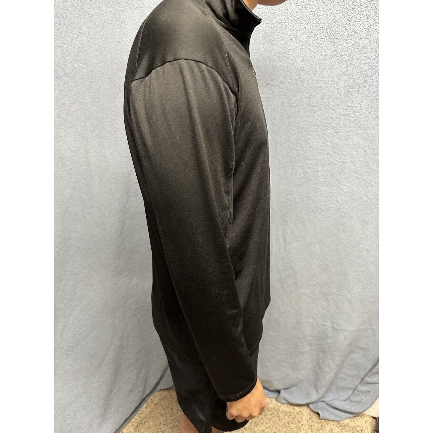 Men’s Black BSN Sports Large Quarter Zip Pullover Vista Ridge High School Soccer