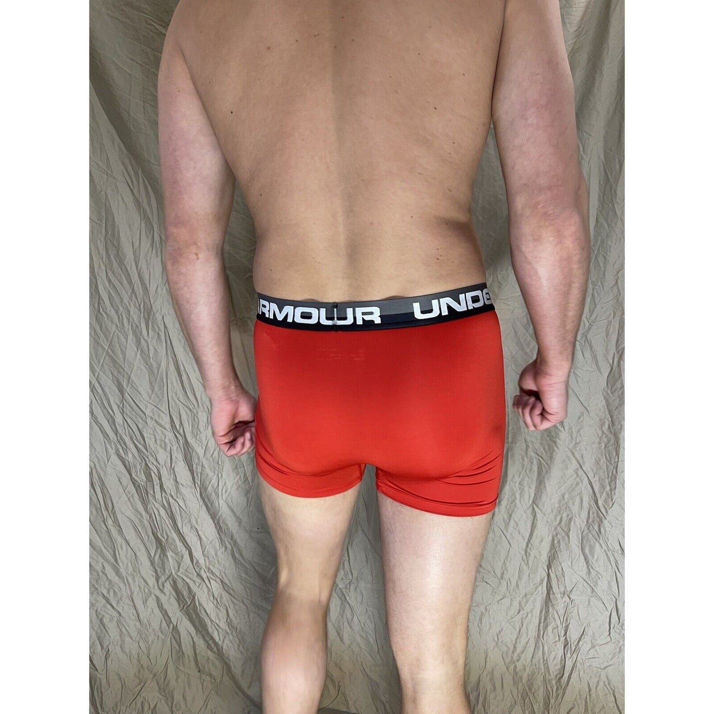 boys youth xl under armour boxerjock red with black and gray band