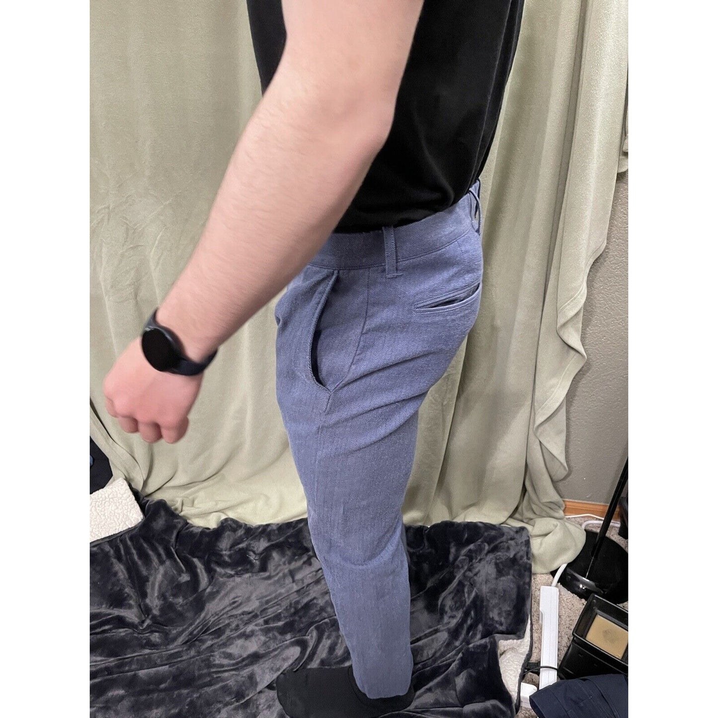 J. Crew Men’s Bluish Gray Cotton Dress Pants The Driggs 33 X 30
