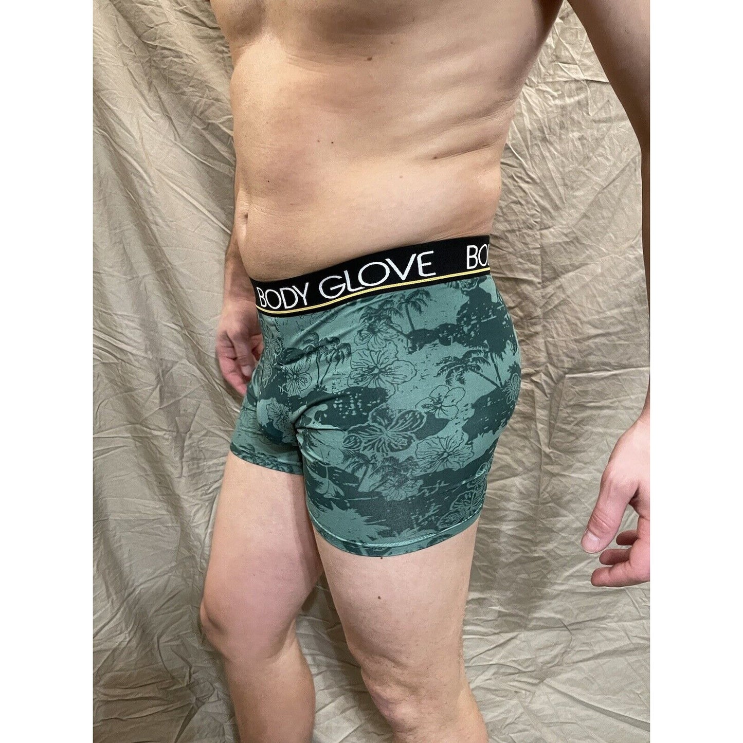 men's tropical green body glove boxer briefs medium
