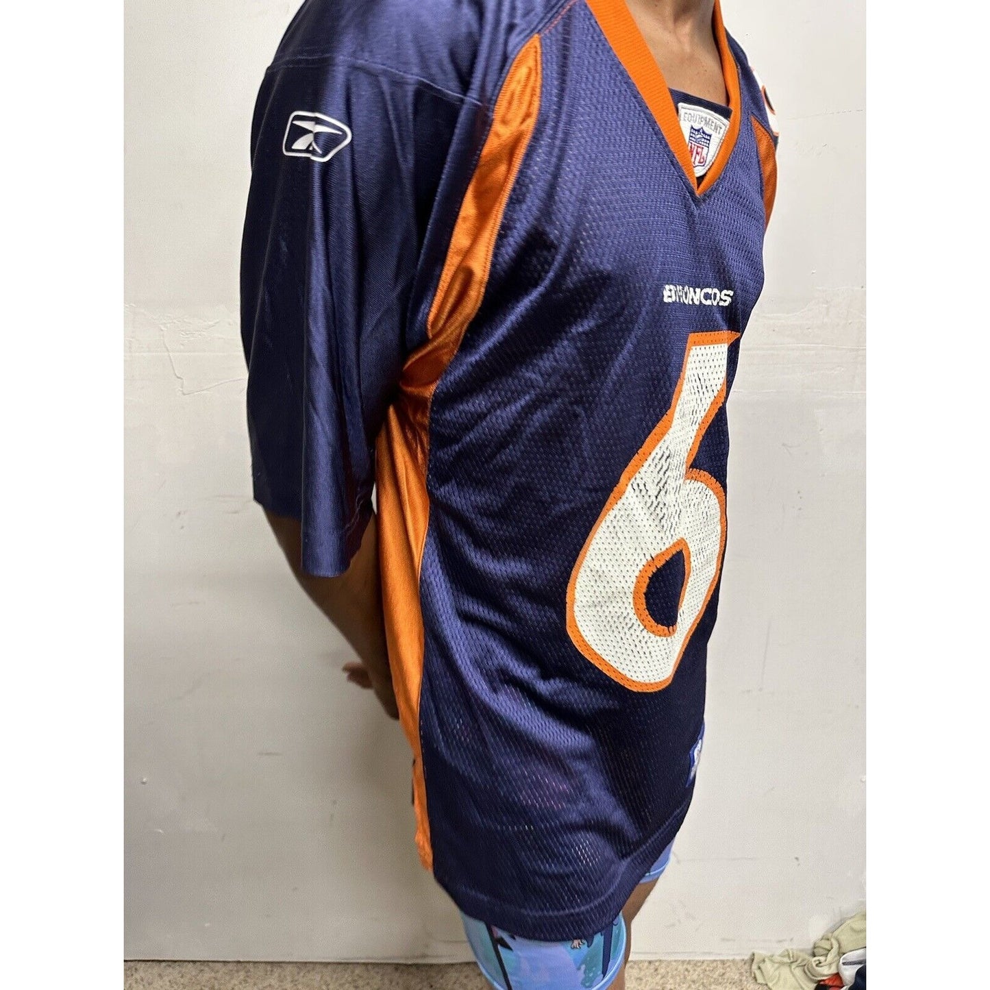 Men’s Reebok NFL Equipment Denver Broncos On Field Medium Football Jersey Cutler