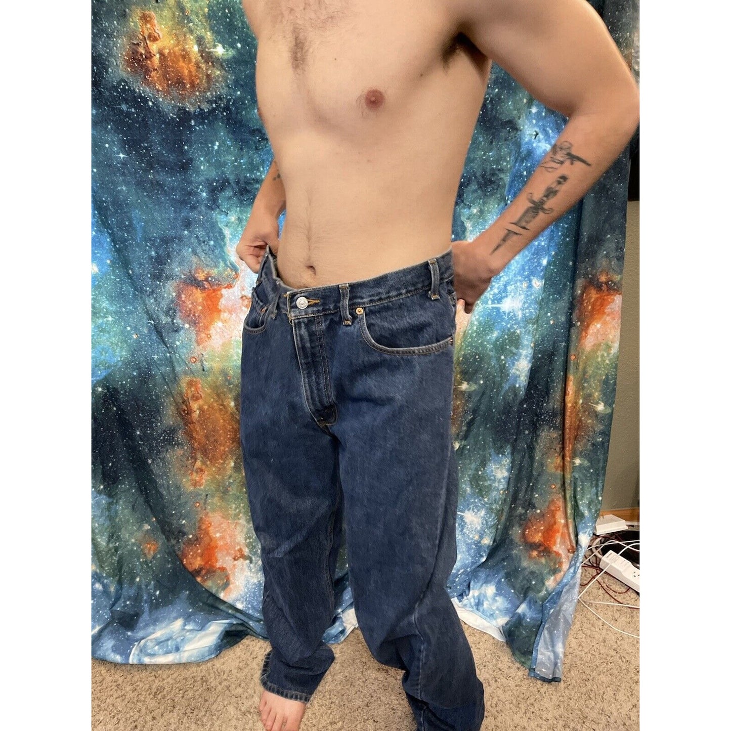 Men's Levis 550 38 x 34 blue jeans