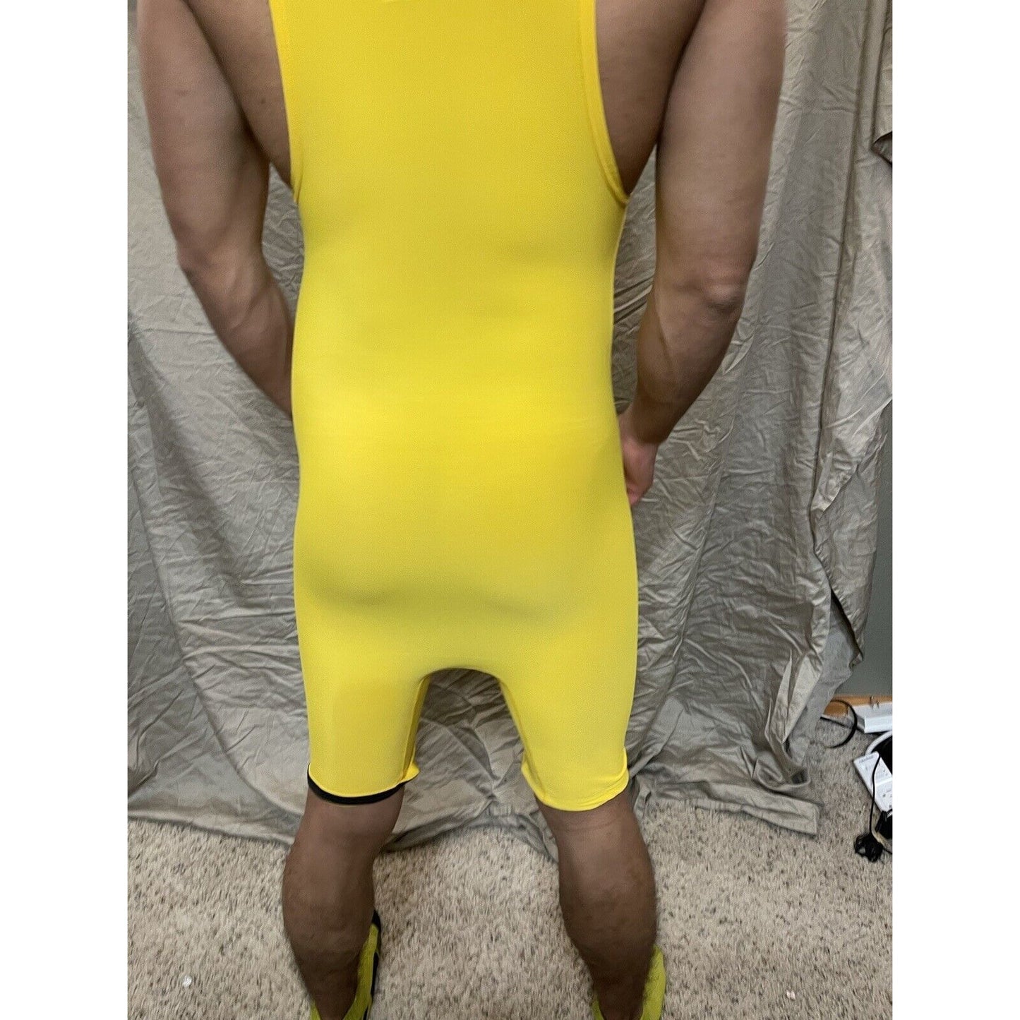 Men's Yellow XS extra small wrestling singlet alleson athletic